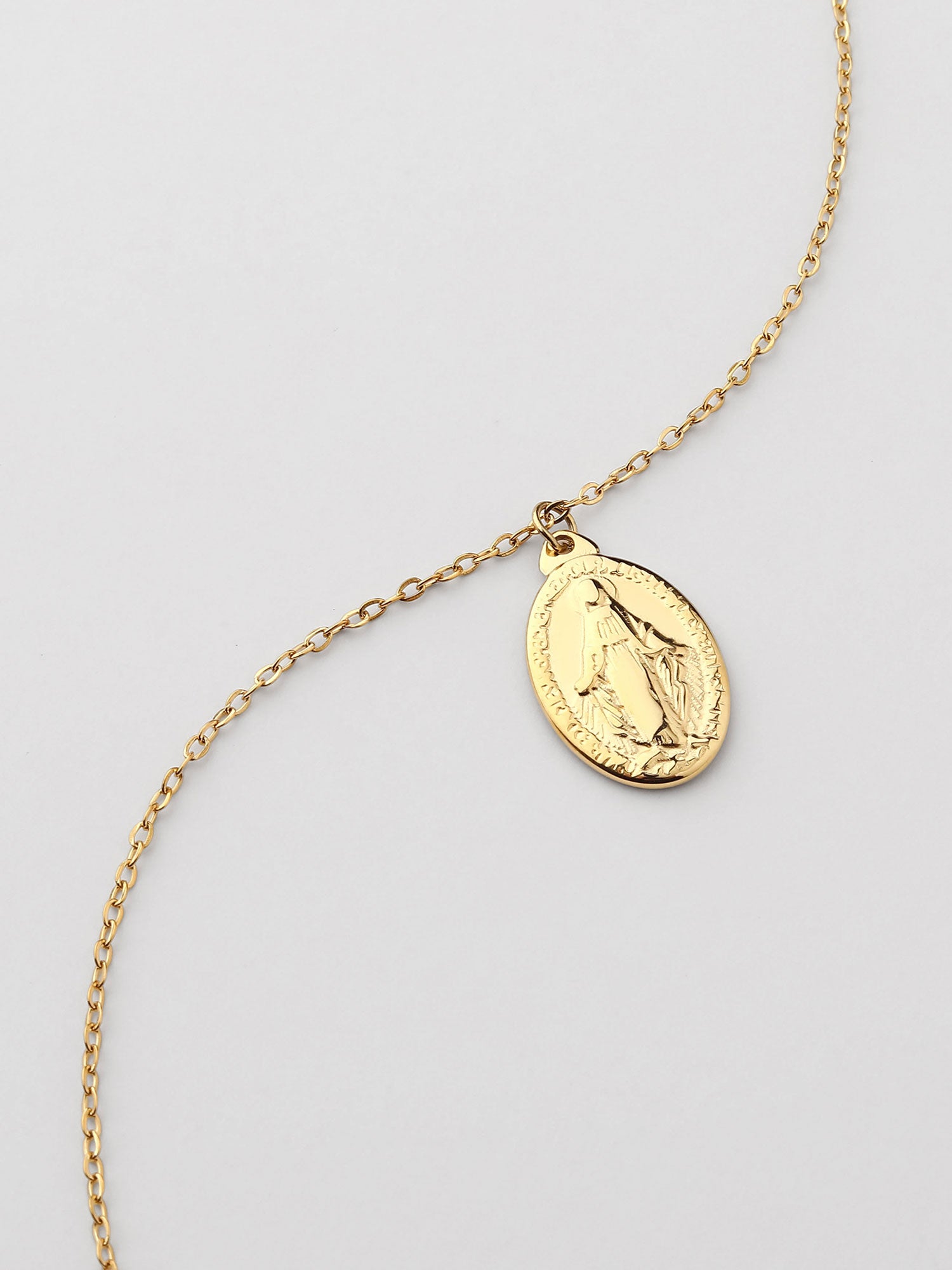Colar Medalla Virgen Dourado