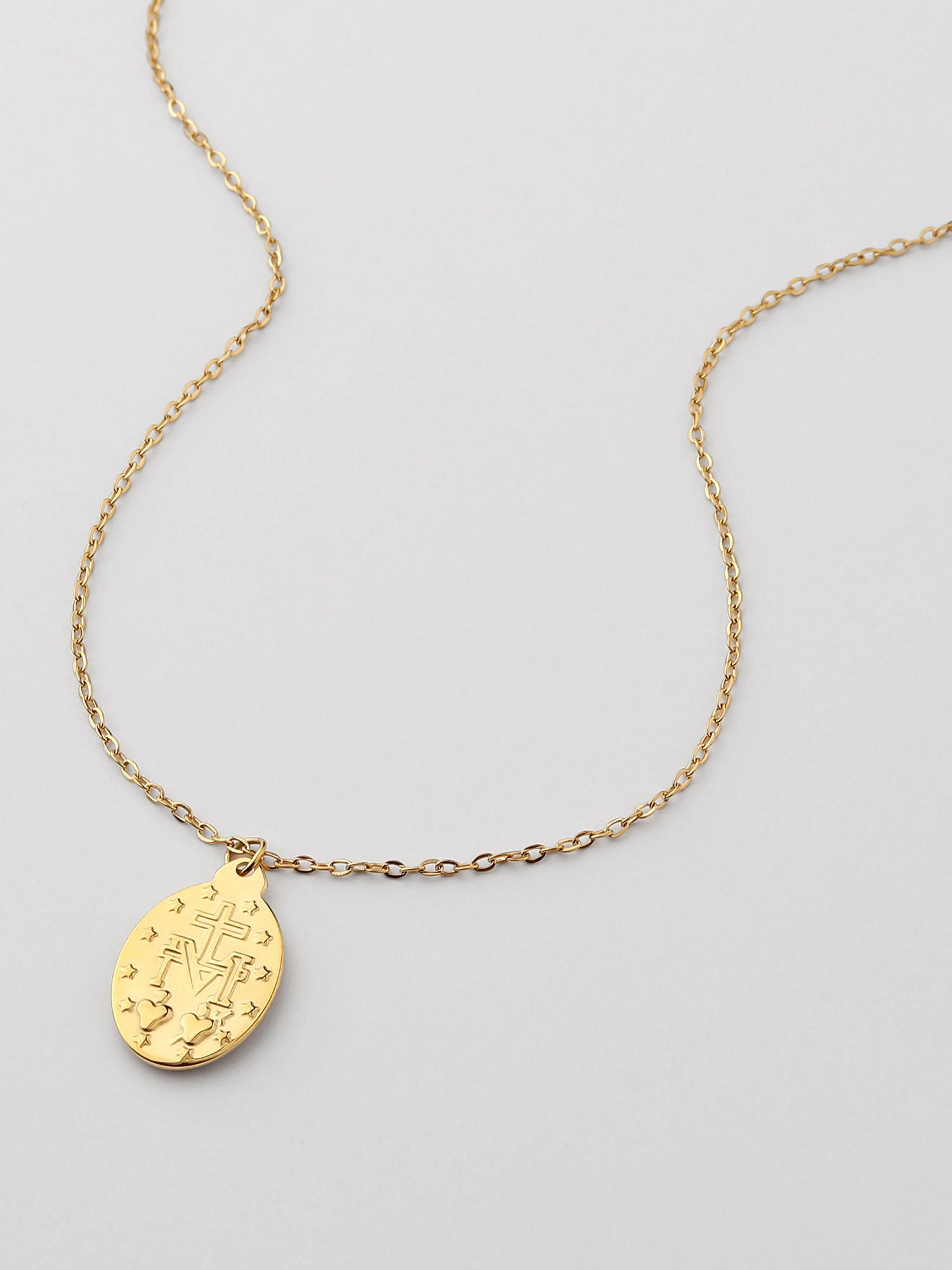 Colar Medalla Virgen Dourado