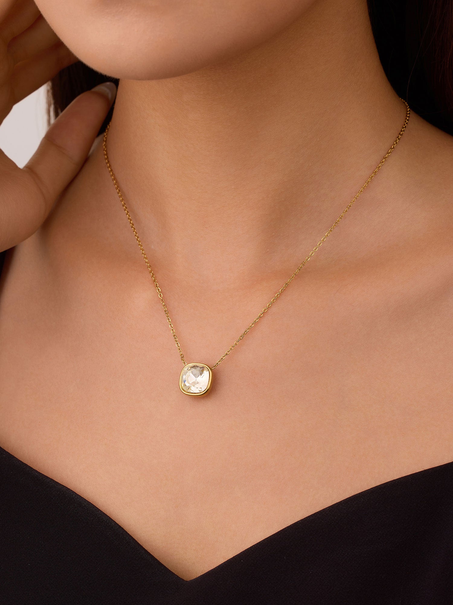 Colar zirconia fiesta Dourado