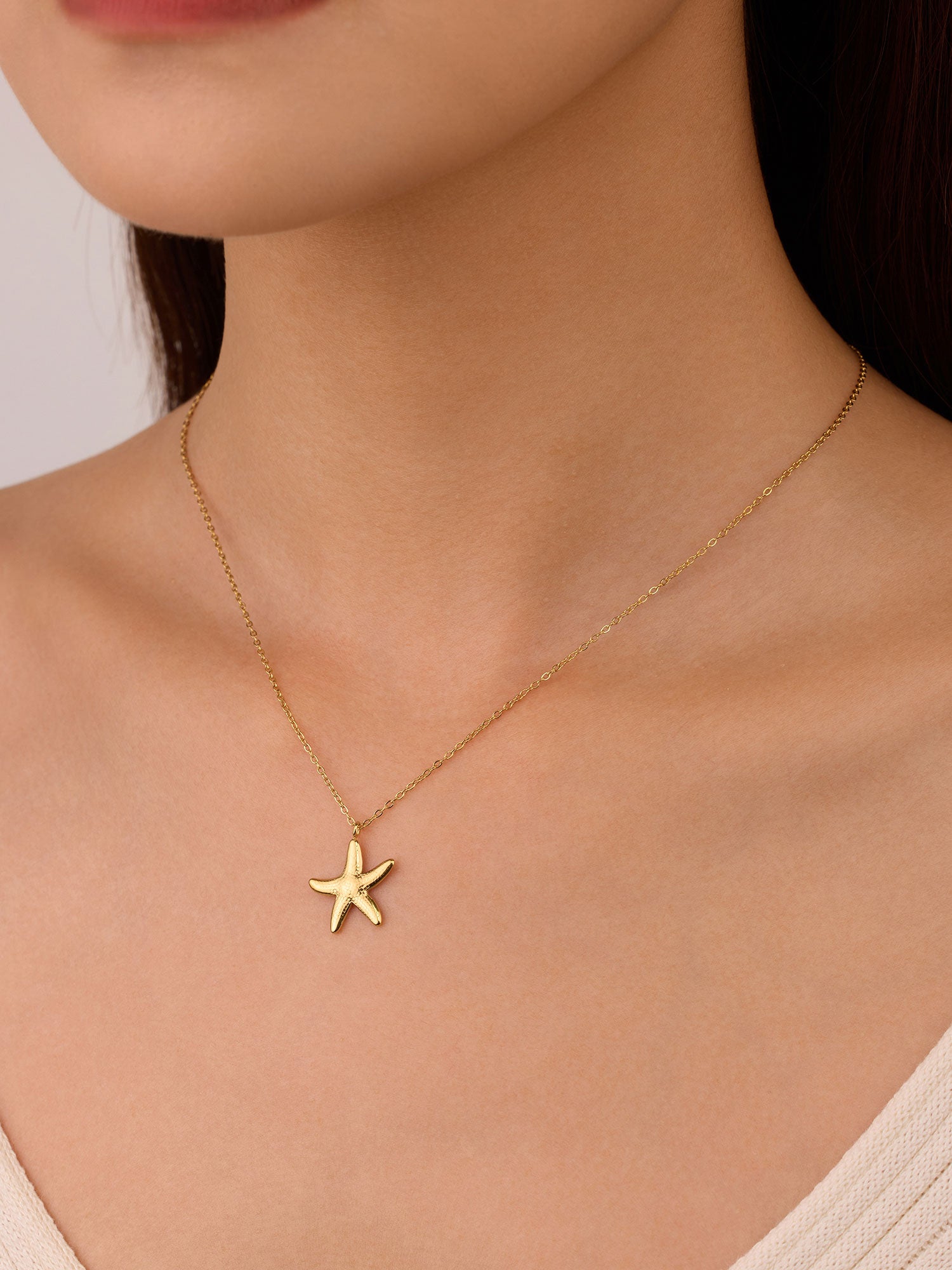 Colar estrela-do-mar Dourado
