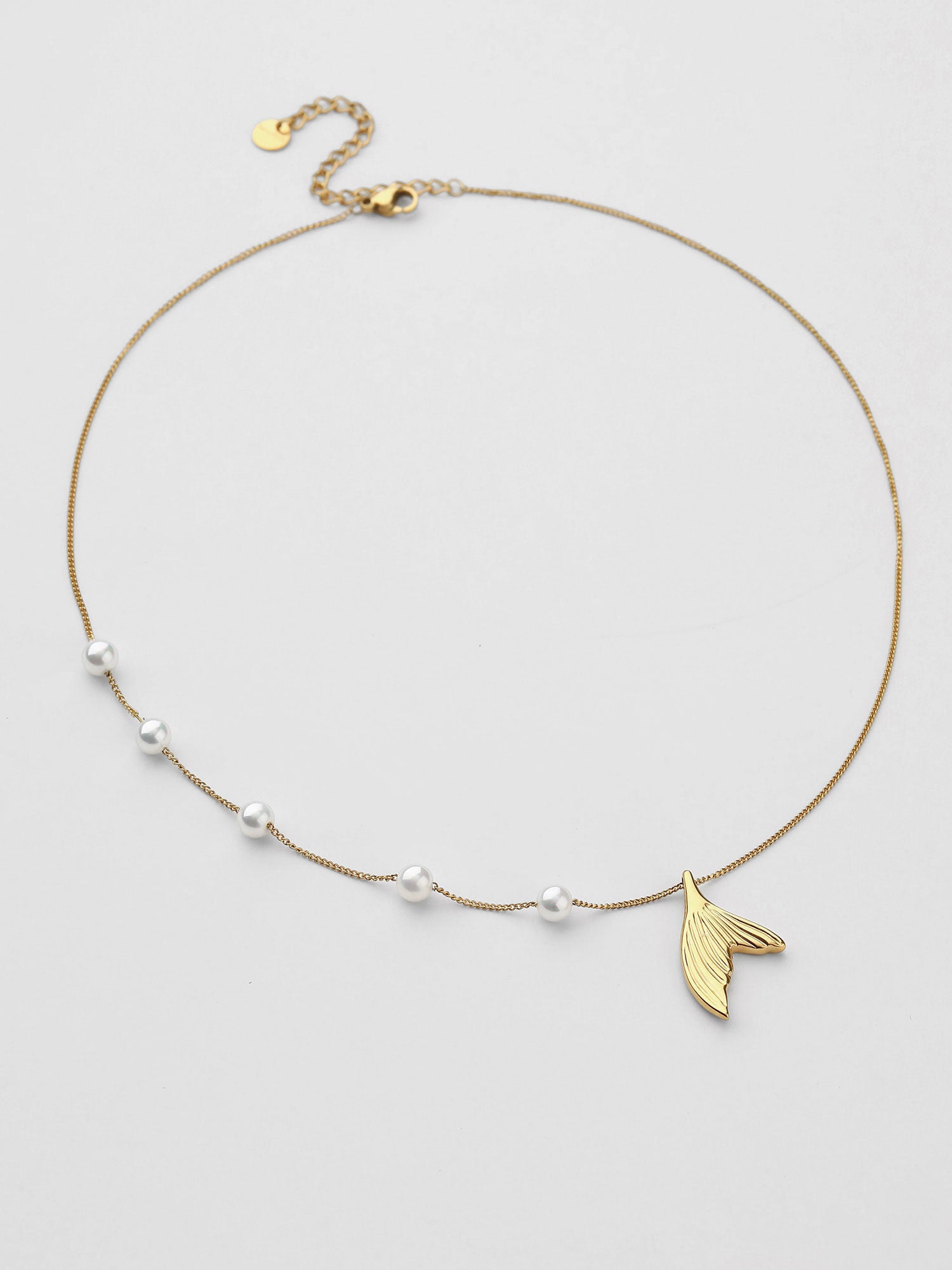 Colar Calyx Pérolas Dourado Pendente