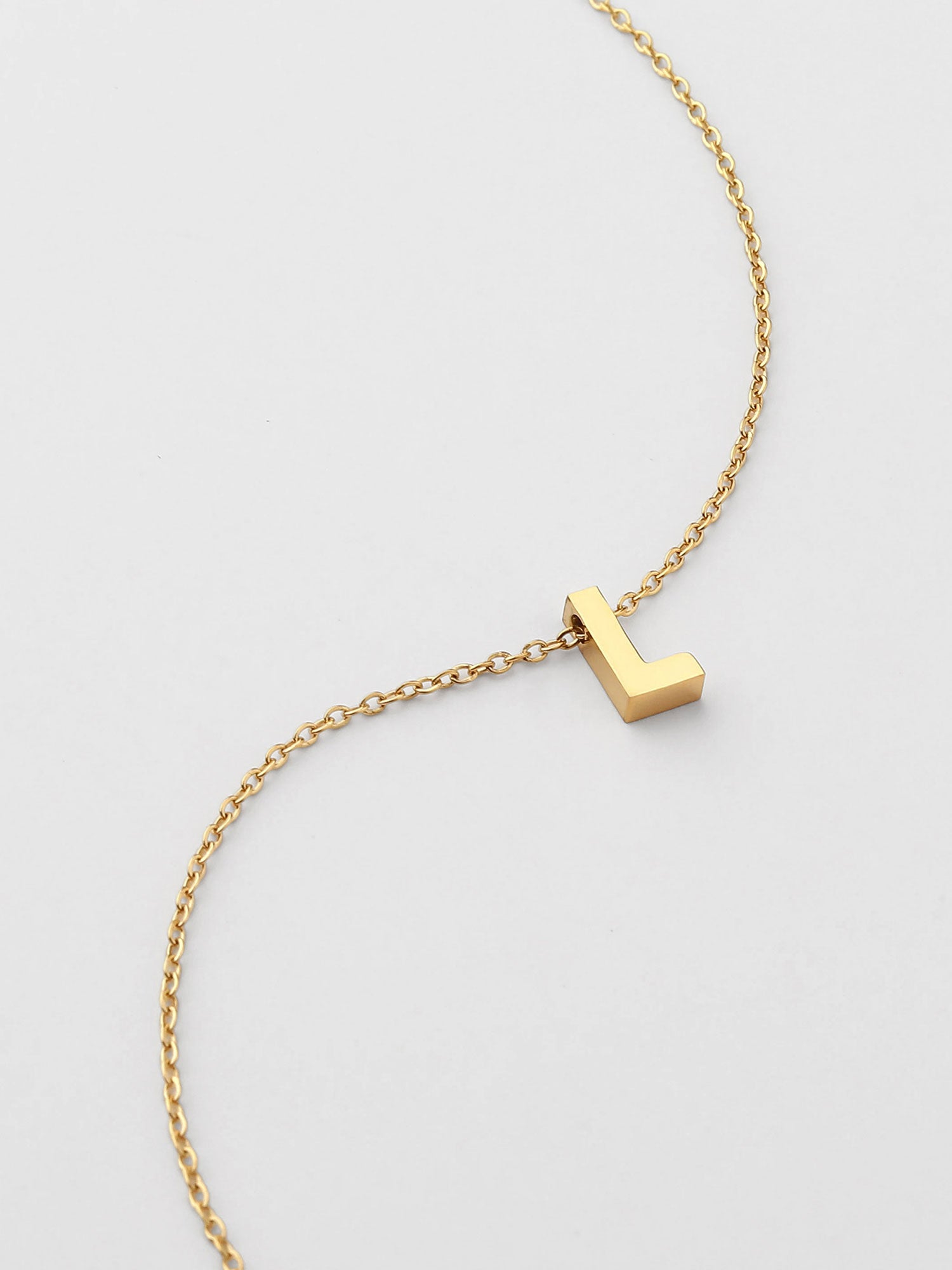 Colar Inicial L Dourado