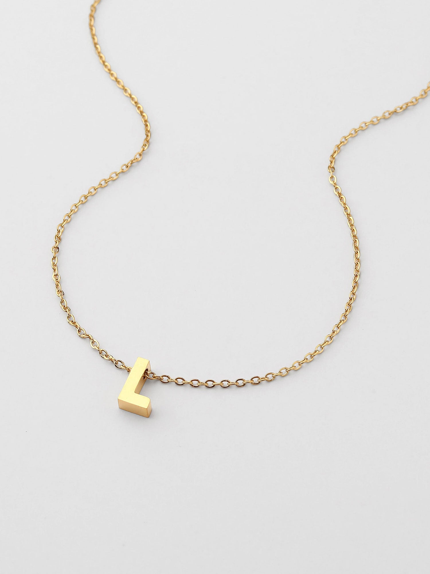 Colar Inicial L Dourado