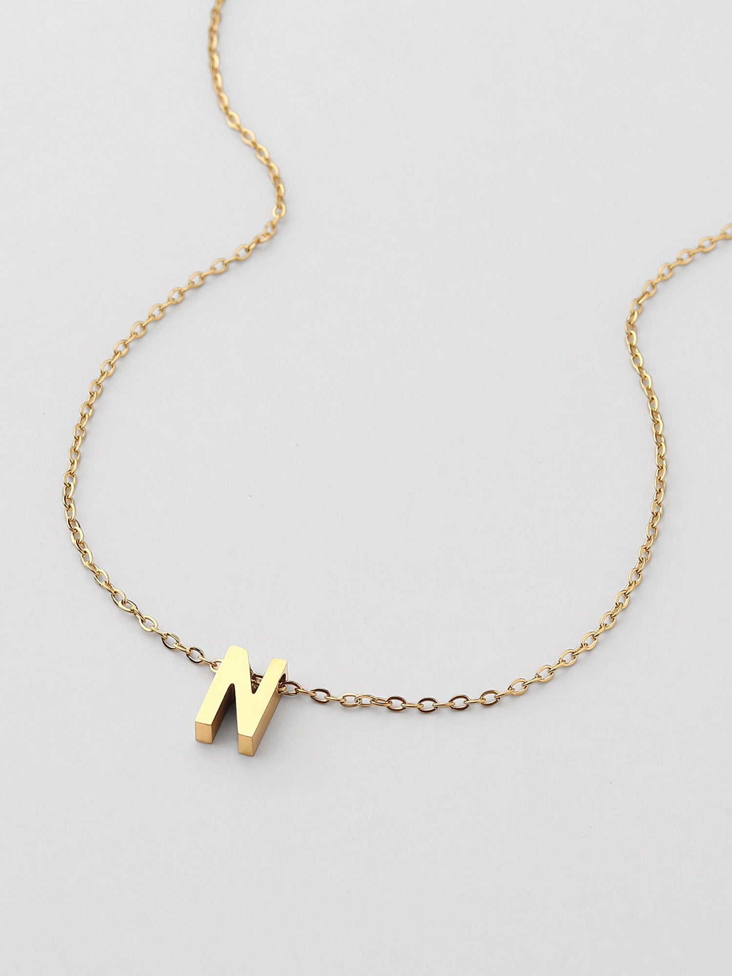 Colar Inicial N Dourado