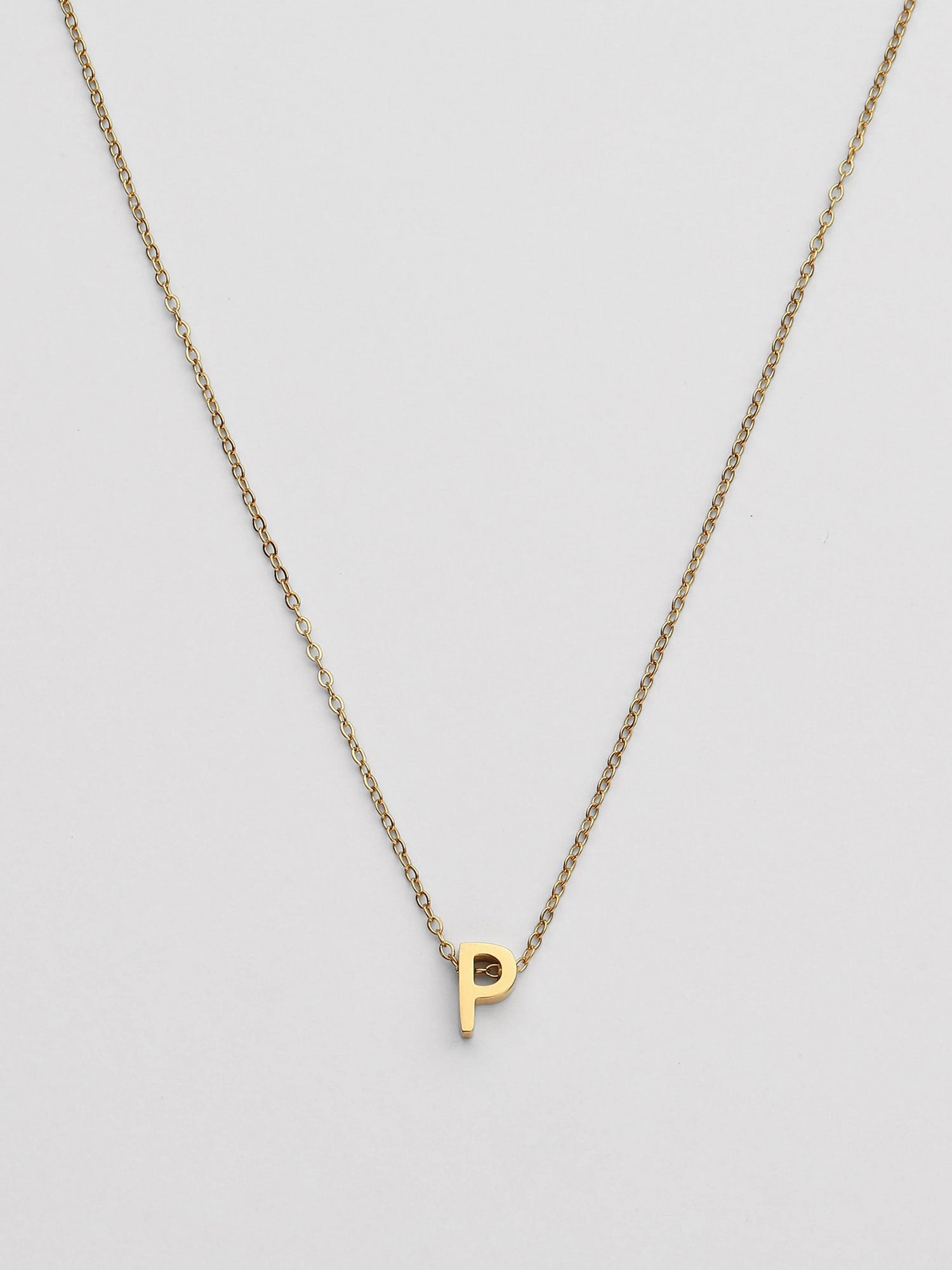 Colar Inicial P Dourado