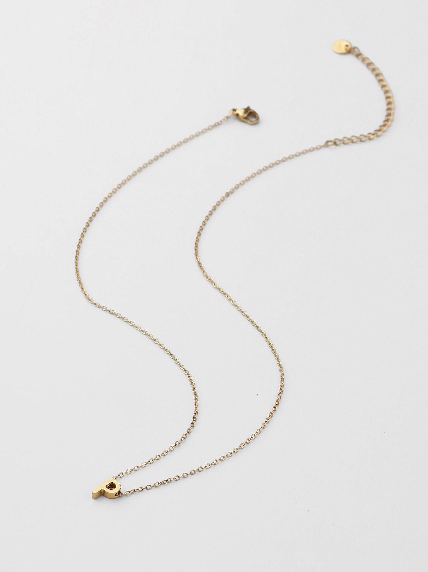 Colar Inicial P Dourado