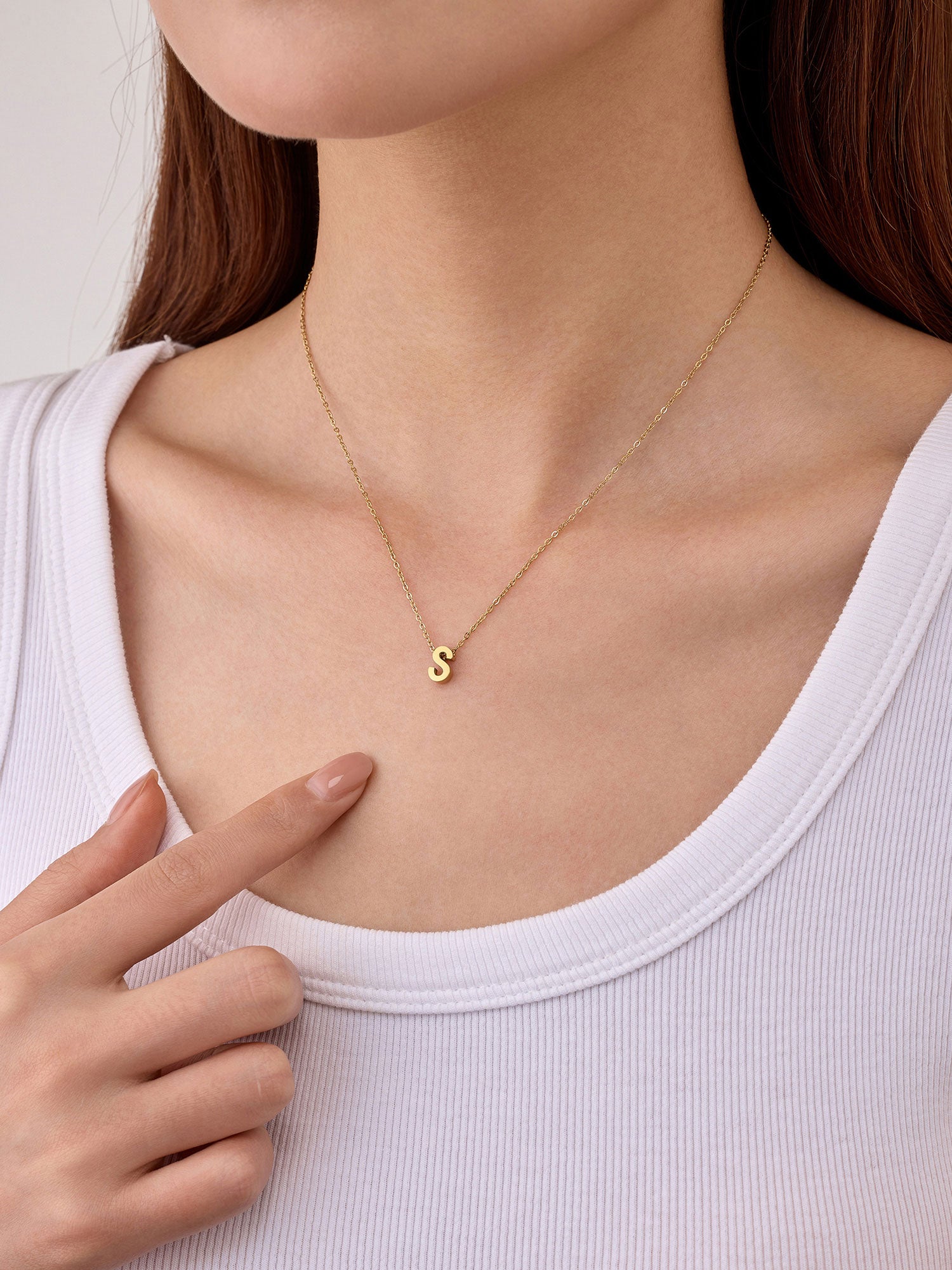 Colar Inicial S Dourado