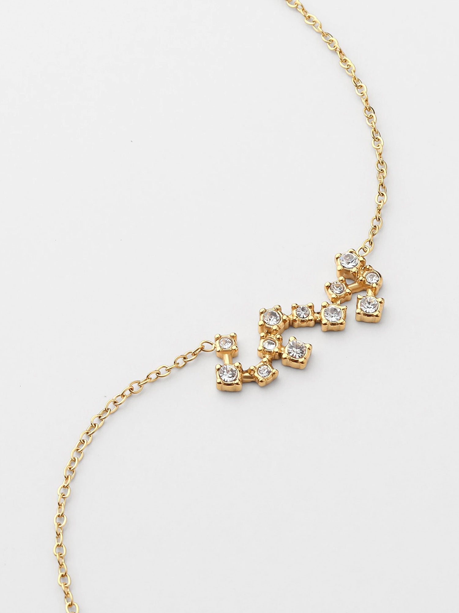 Colar Escorpião Constelação Dourado com zircónias