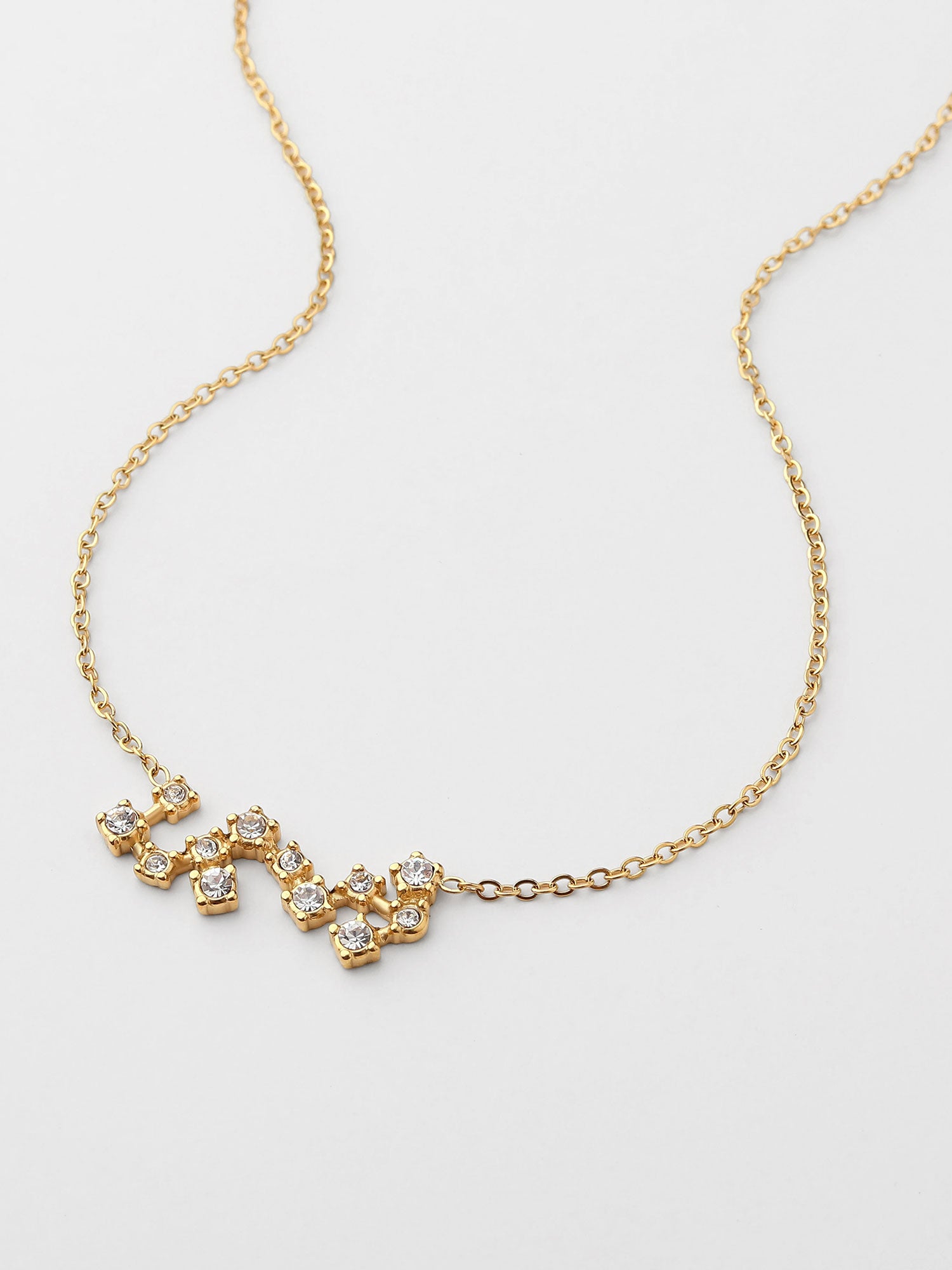 Colar Escorpião Constelação Dourado com zircónias