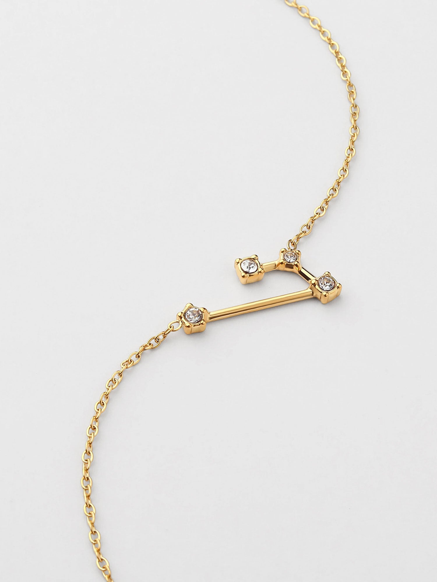 Colar Carneiro Constelação Dourado com zircónias