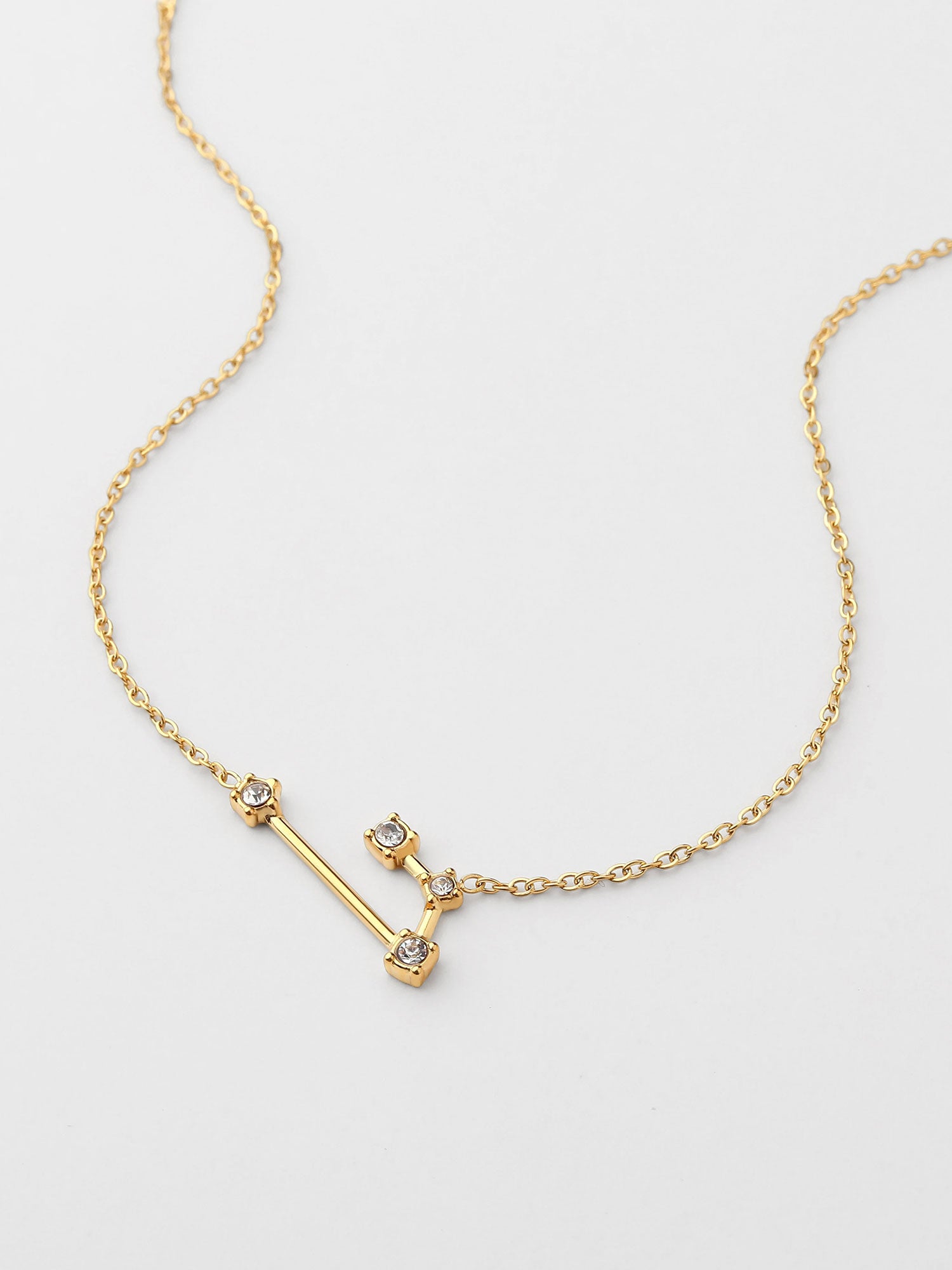 Colar Carneiro Constelação Dourado com zircónias