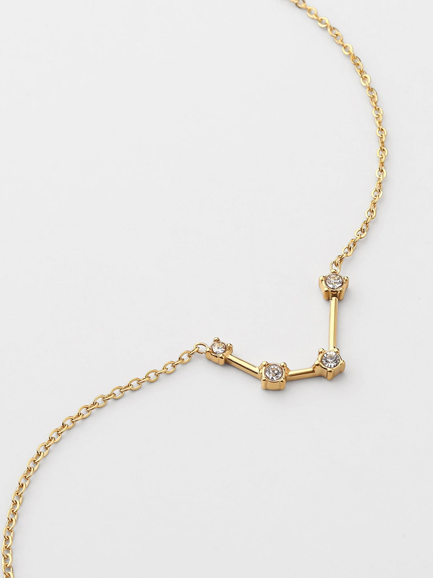 Colar Aquário Constelação Dourado com zircónias