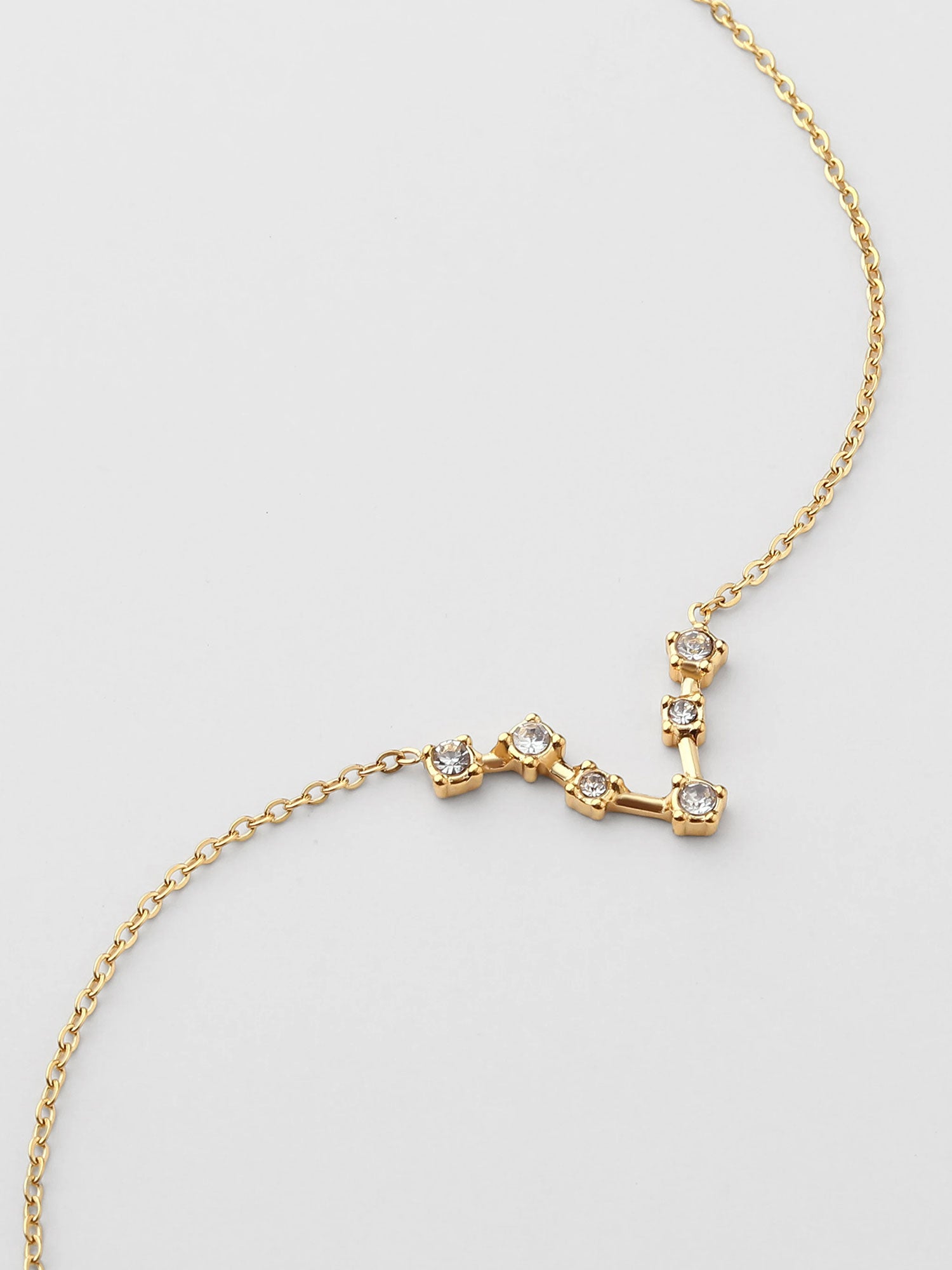 Colar Peixes Constelação Dourado com zircónias