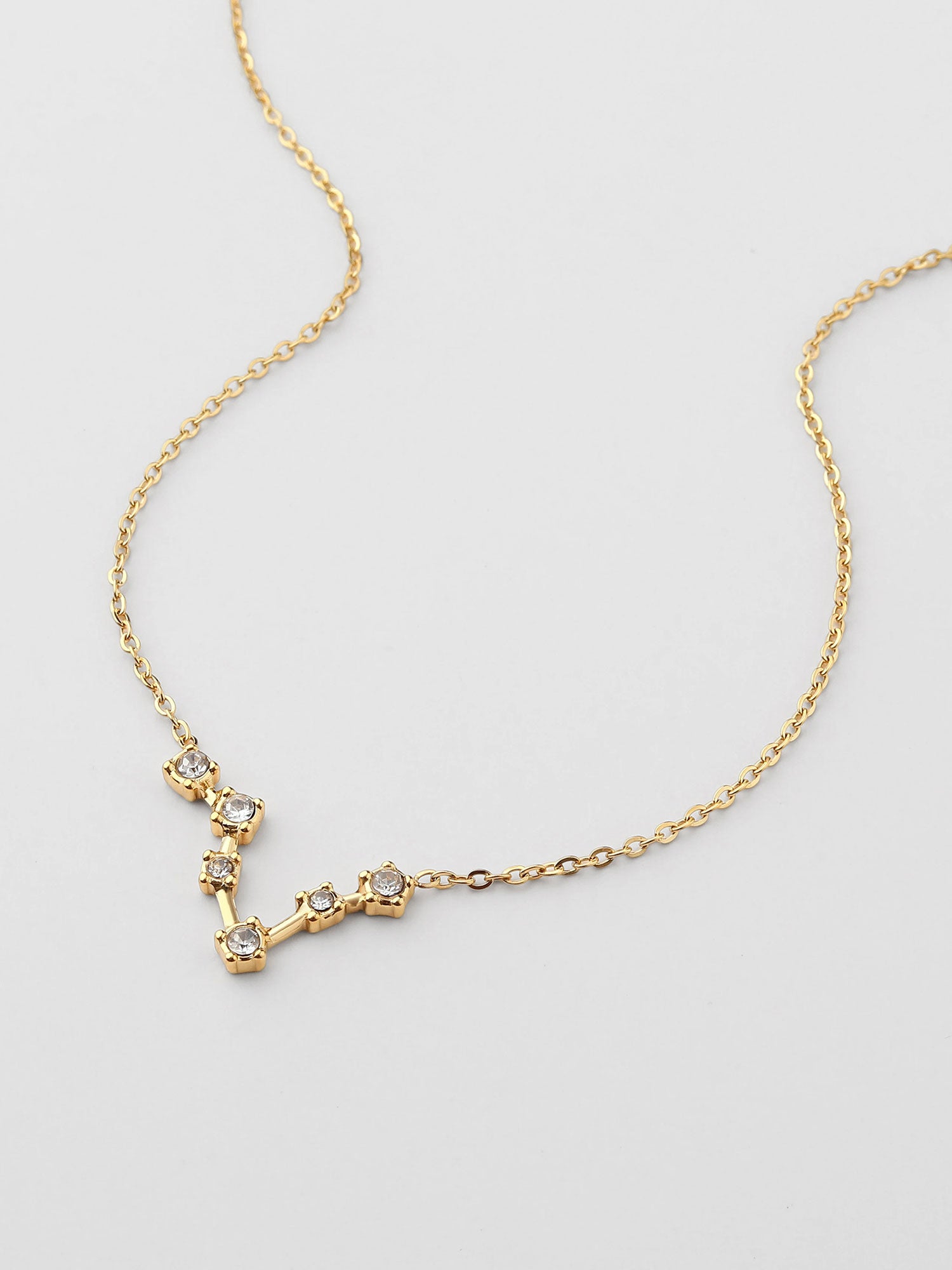Colar Peixes Constelação Dourado com zircónias