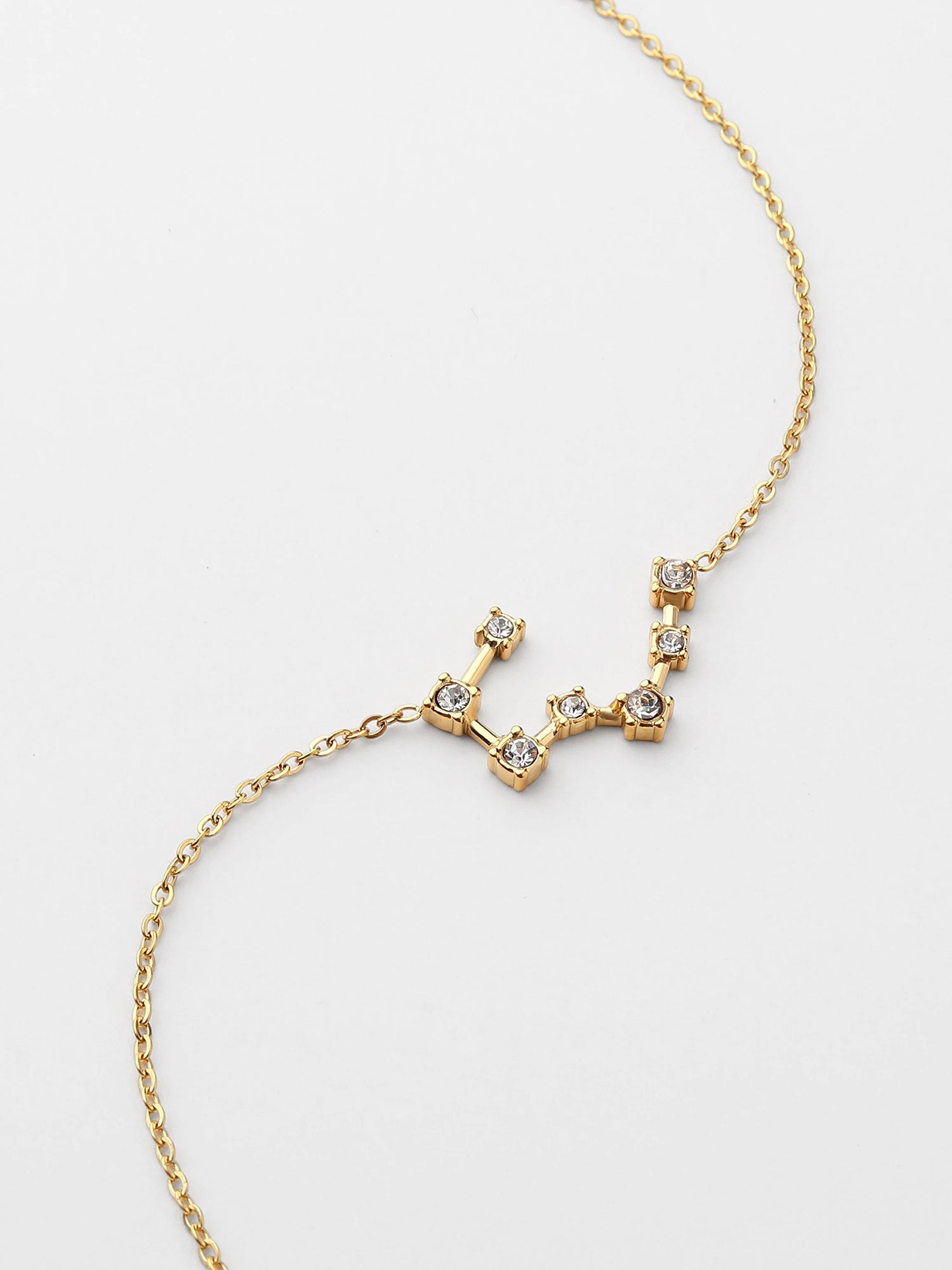 Colar Caranguejo Constelação Dourado com zircónias