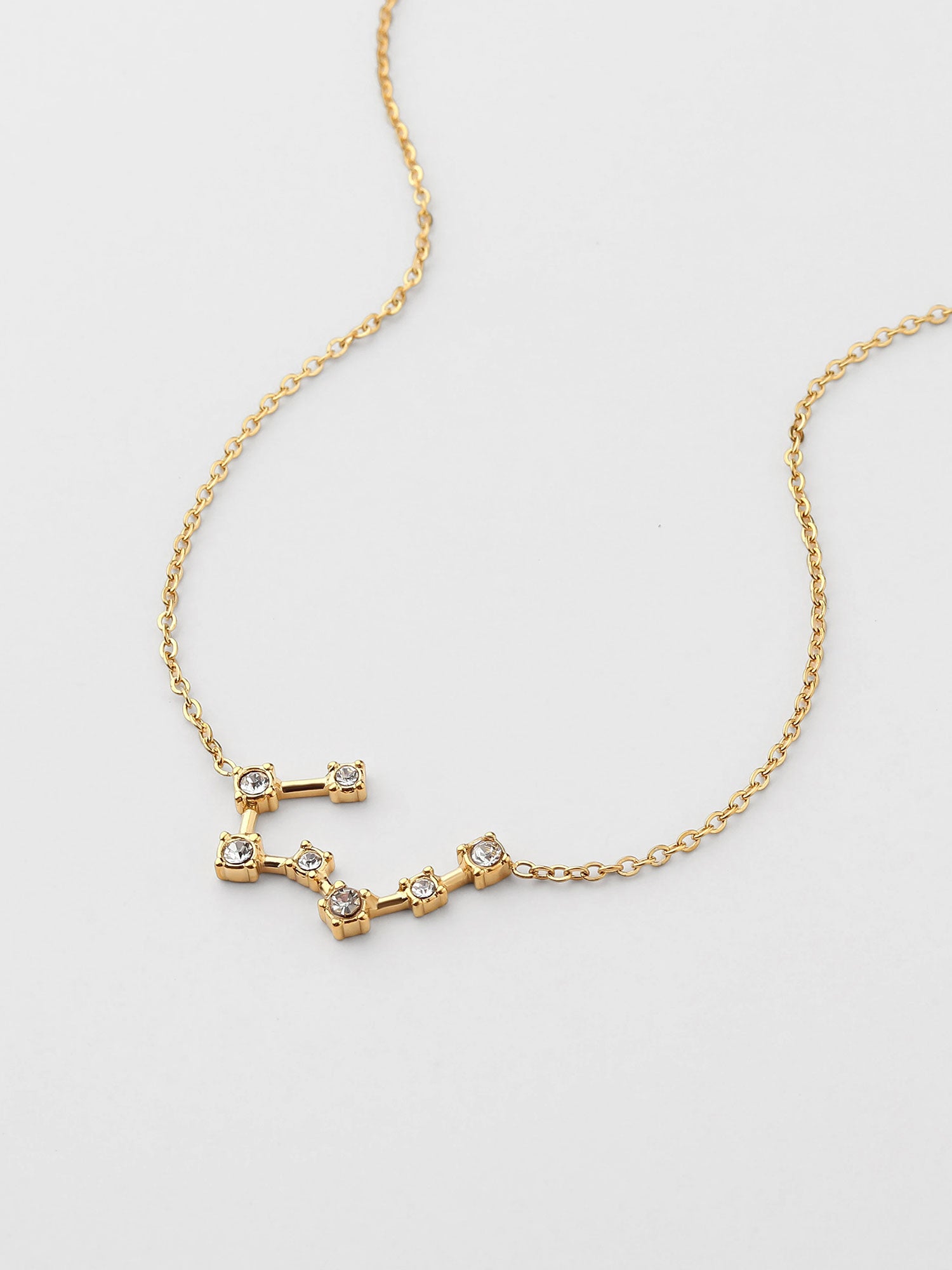 Colar Caranguejo Constelação Dourado com zircónias