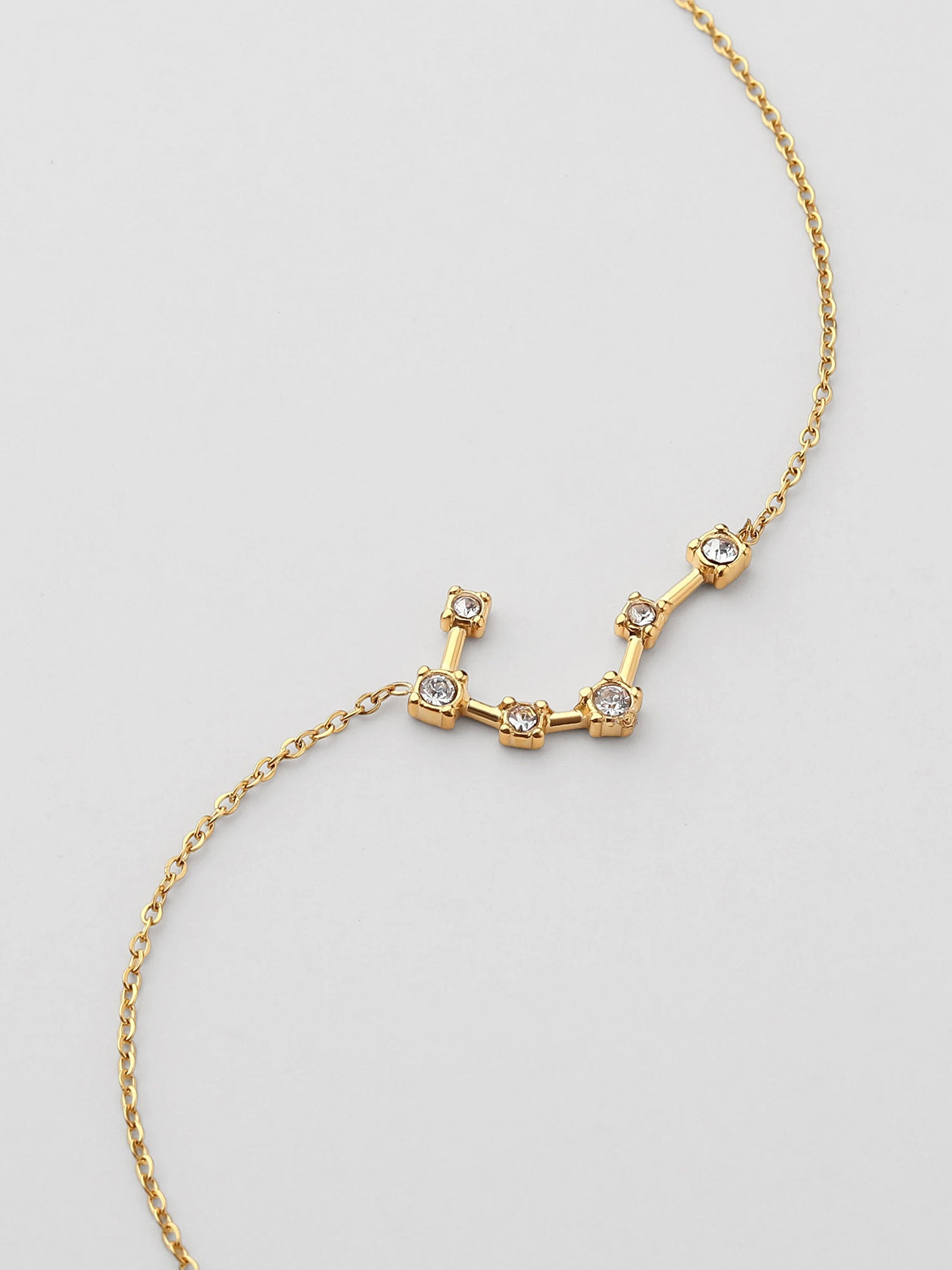 Colar Touro Constelação Dourado com zircónias