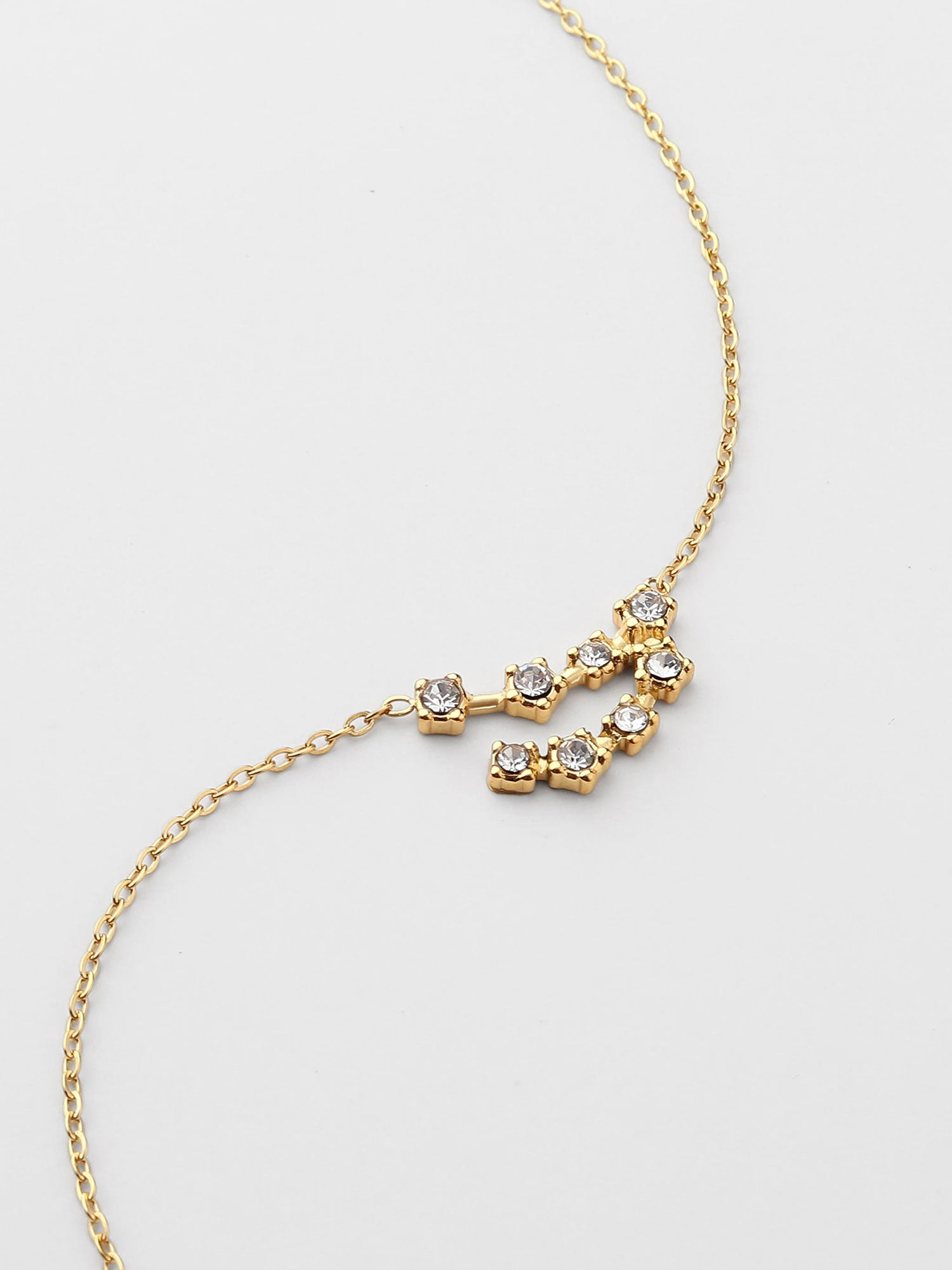 Colar Capricórnio Constelação Dourado com zircónias