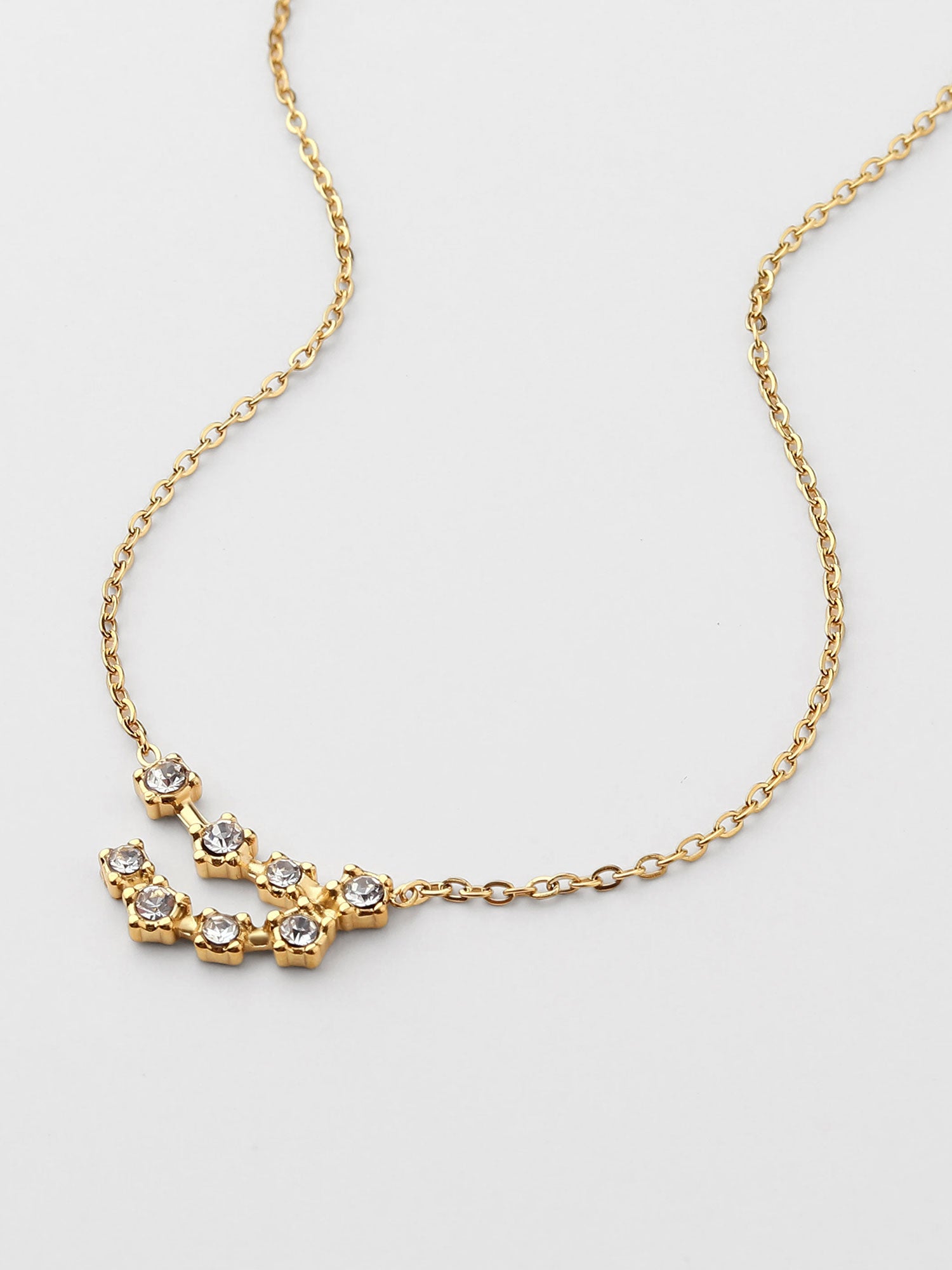 Colar Capricórnio Constelação Dourado com zircónias