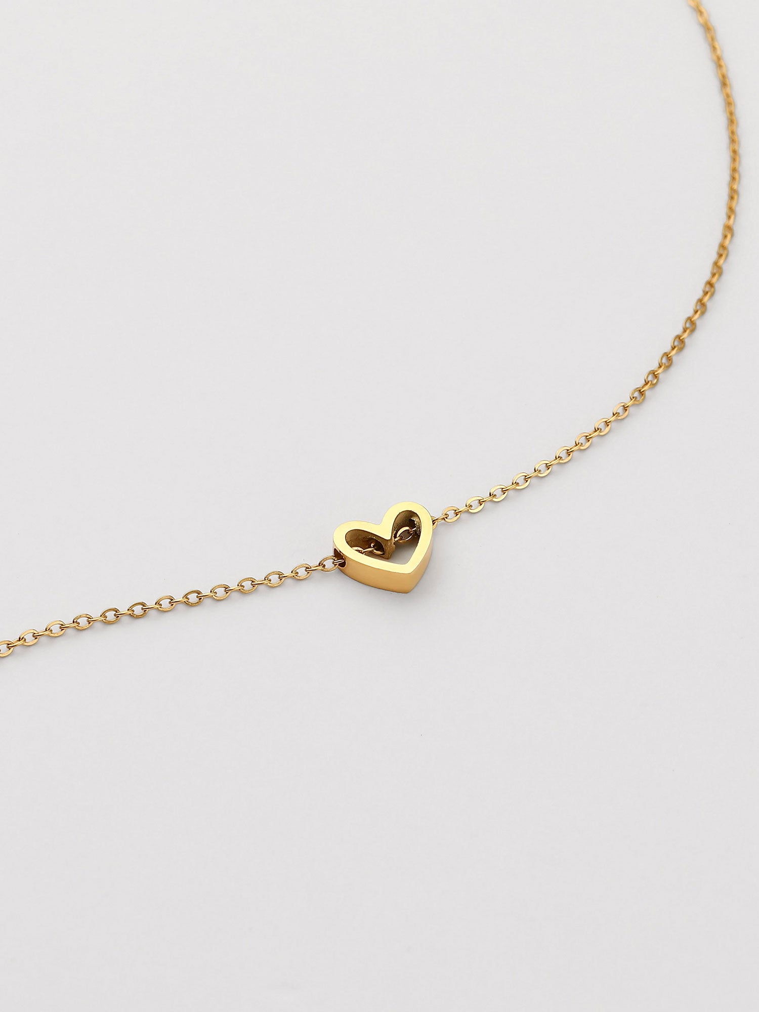 Colar colgante coração Dourado