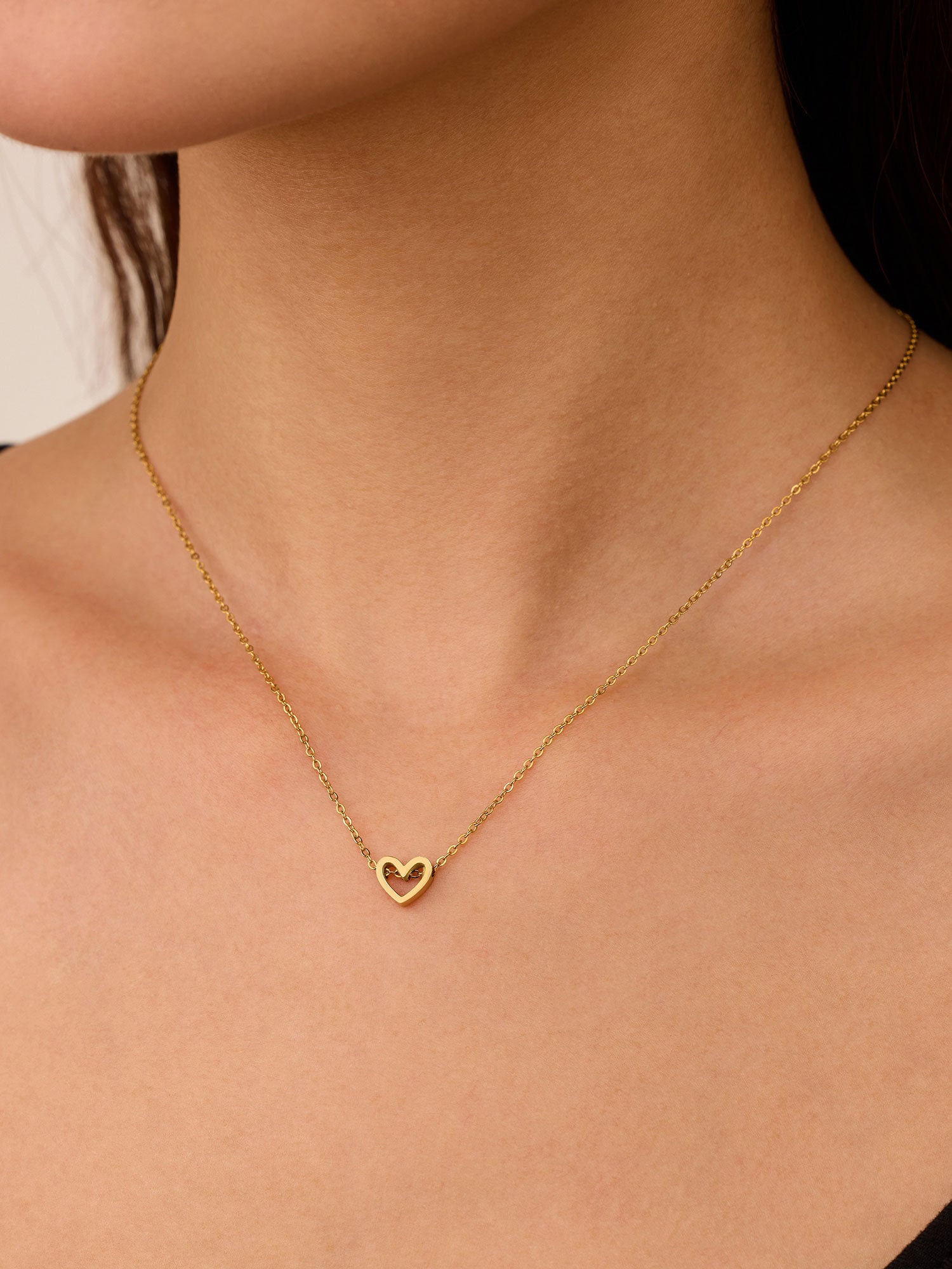 Colar colgante coração Dourado