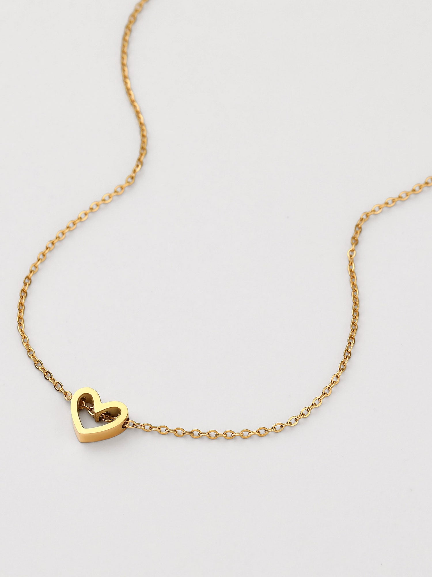 Colar colgante coração Dourado