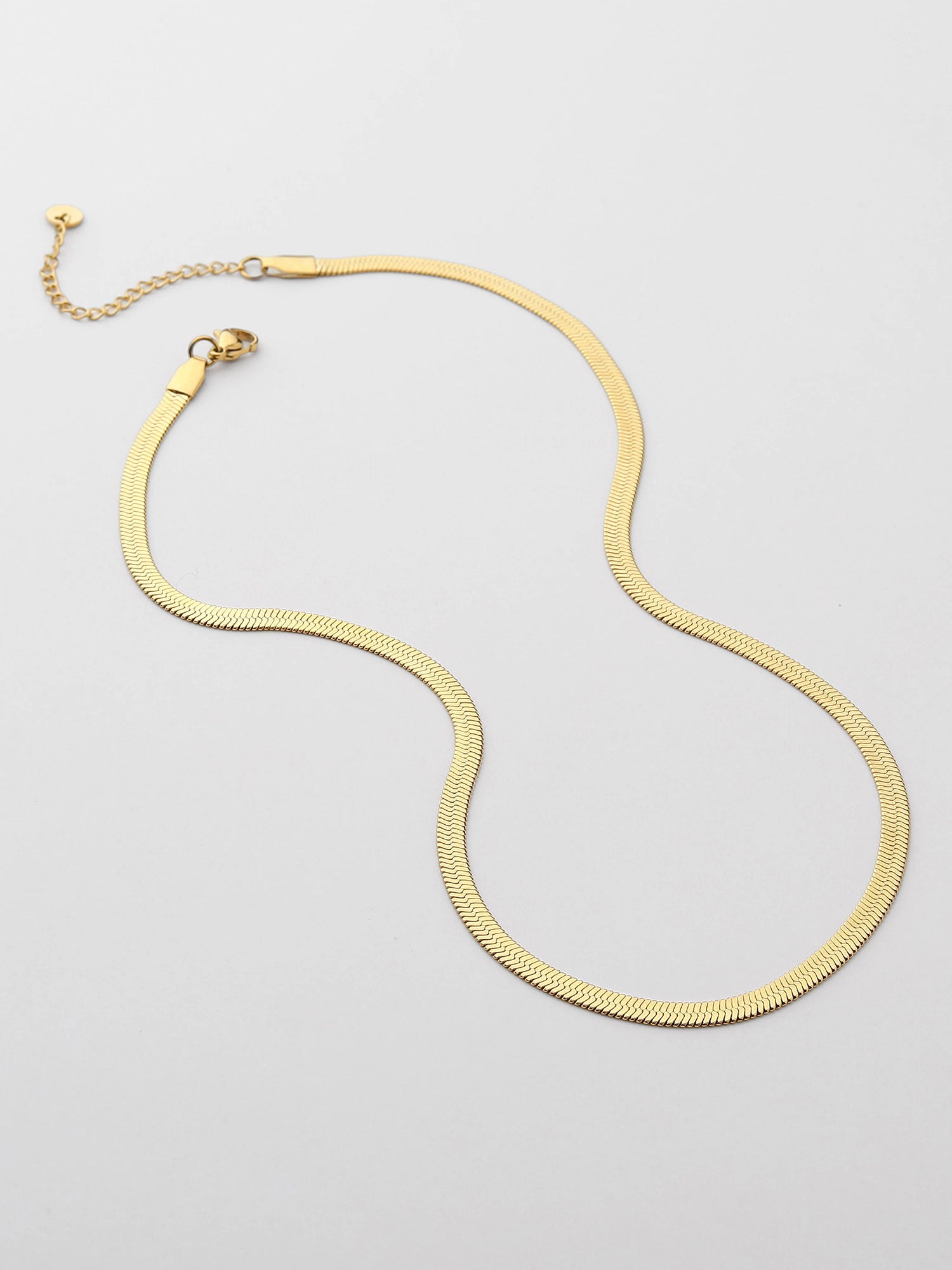 Colar de Correntes Adele Dourado elos 2mm espessura