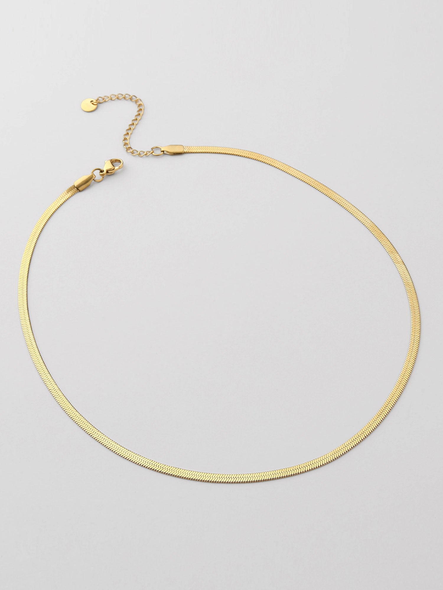 Colar de Correntes Adele Dourado Básico 3mm espessura
