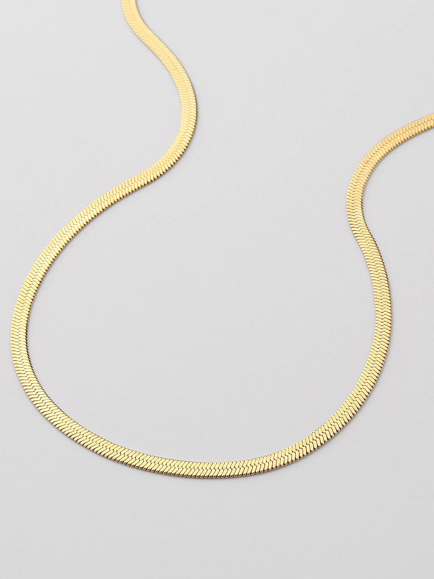Colar de Correntes Adele Dourado Básico 3mm espessura