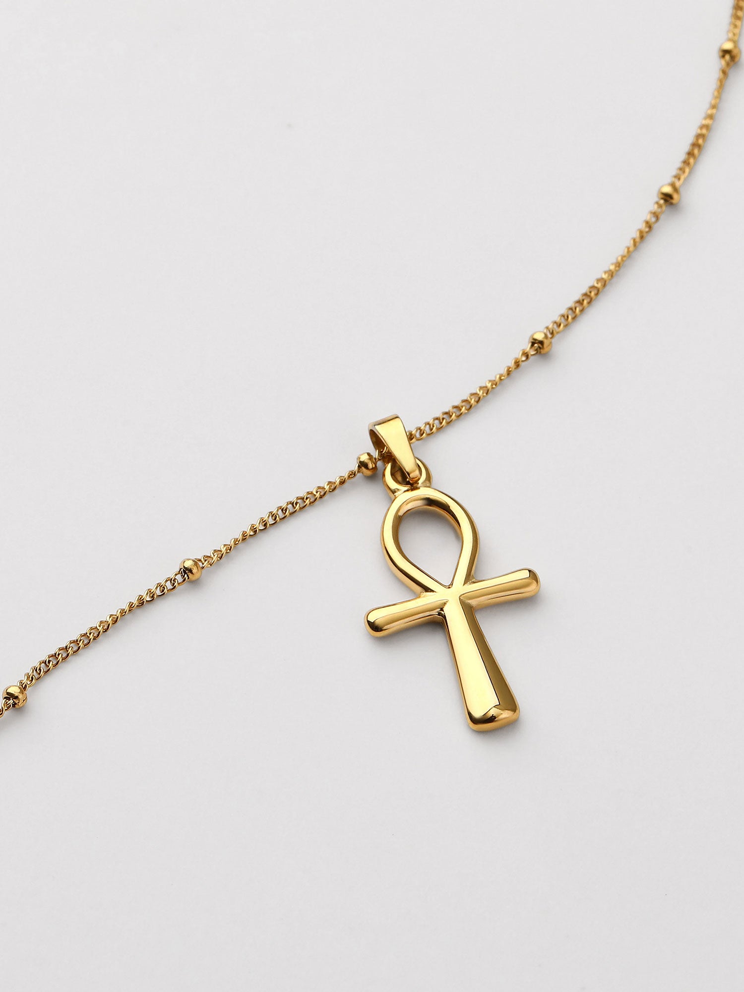 Colar Símbolo Cruz Dourado
