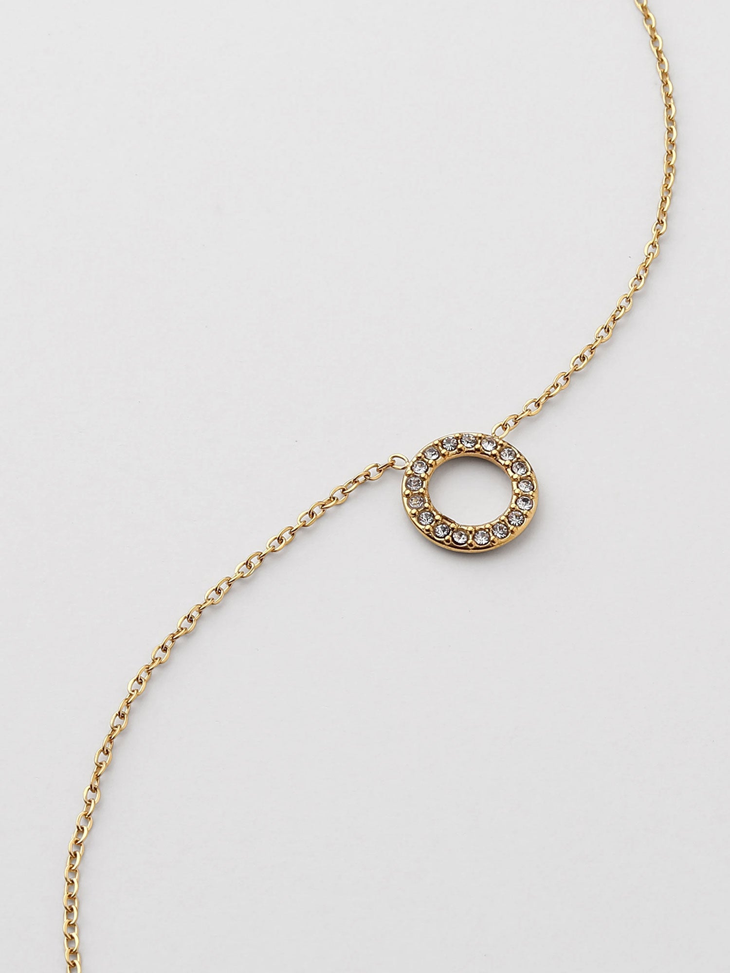 Colar colgante zircónias Dourado