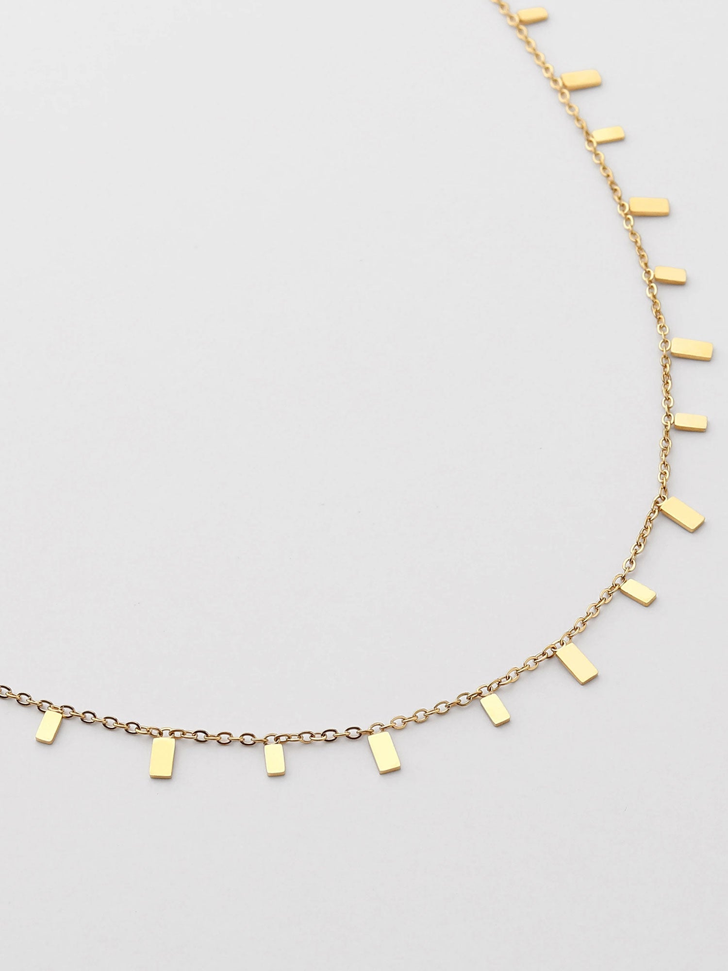 Colar Pendentes Retangulares Dourado