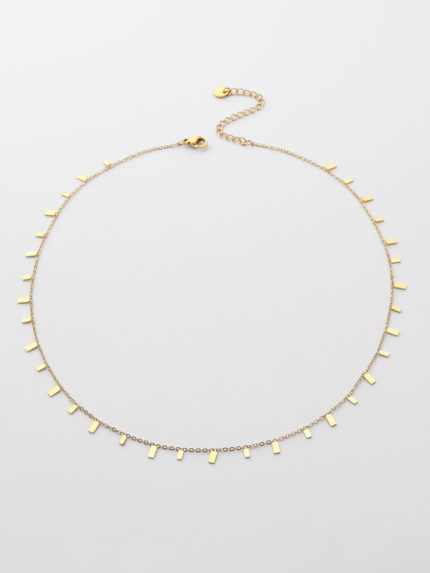 Colar Pendentes Retangulares Dourado