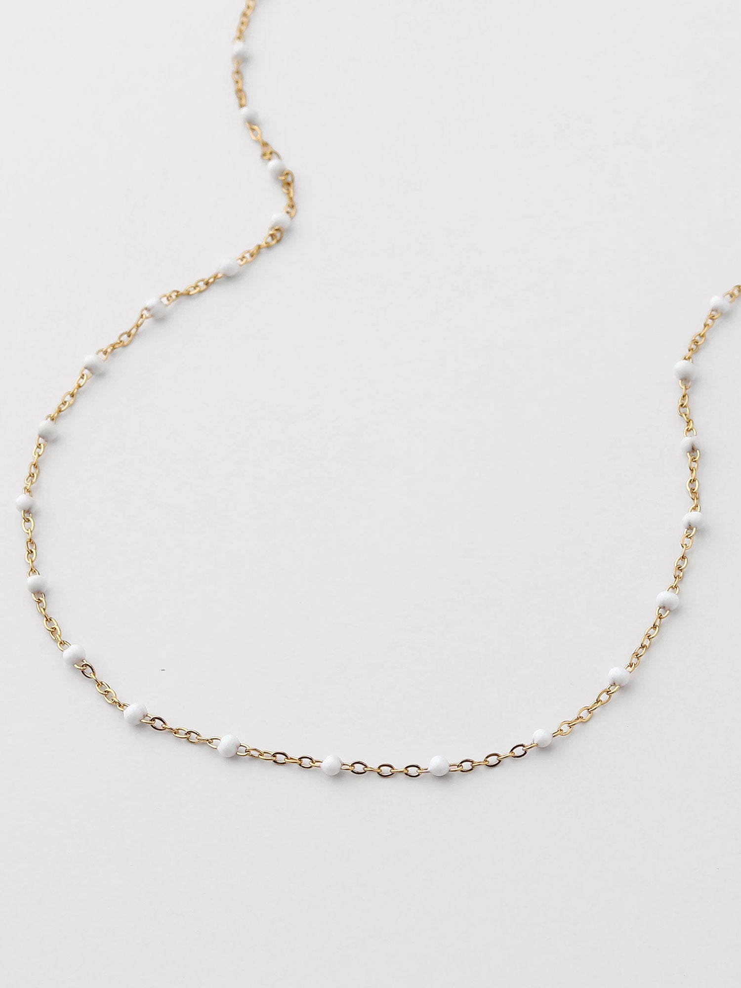 Colar pedras naturais Dourado Fino