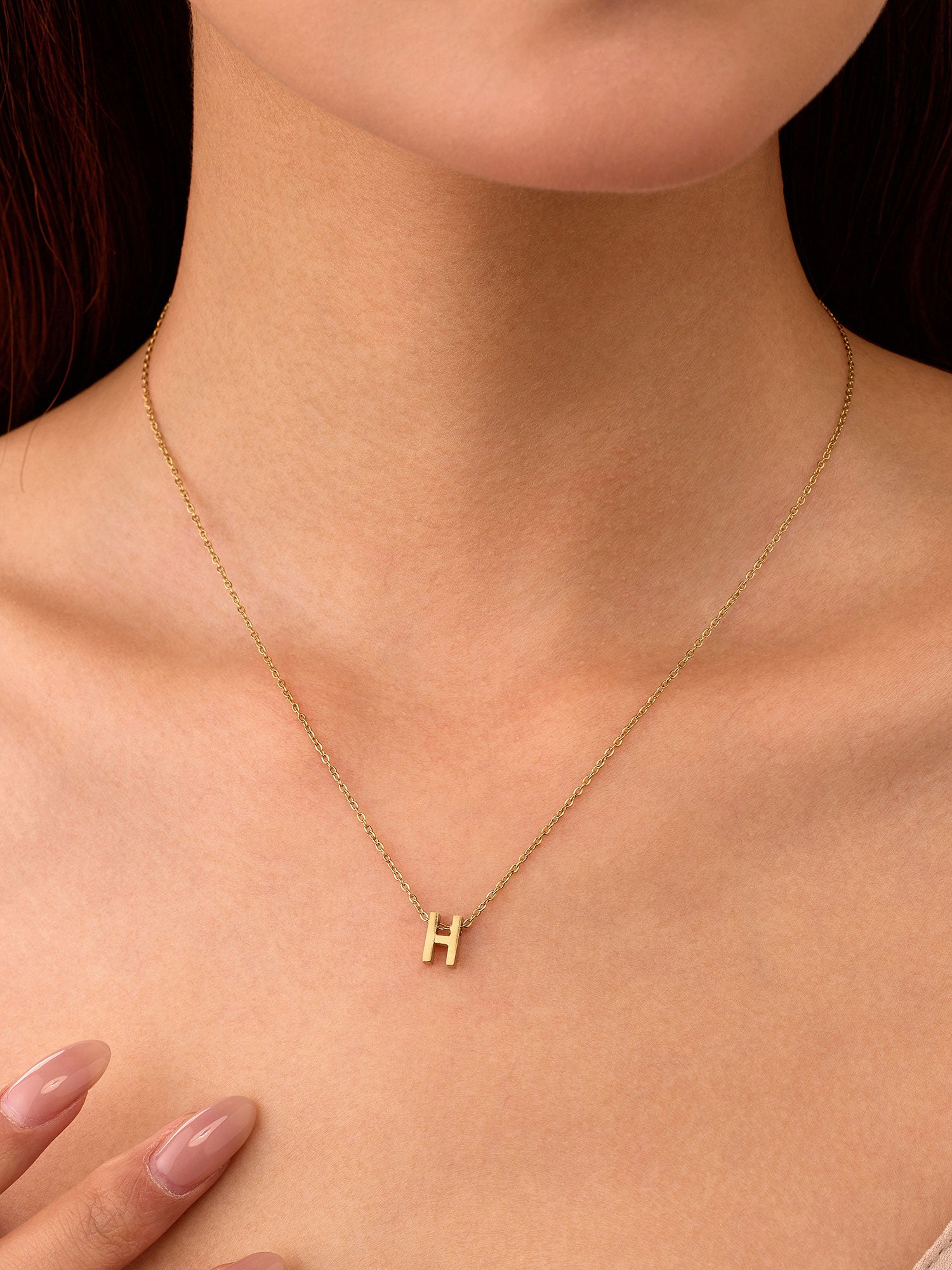 Colar Inicial H Dourado