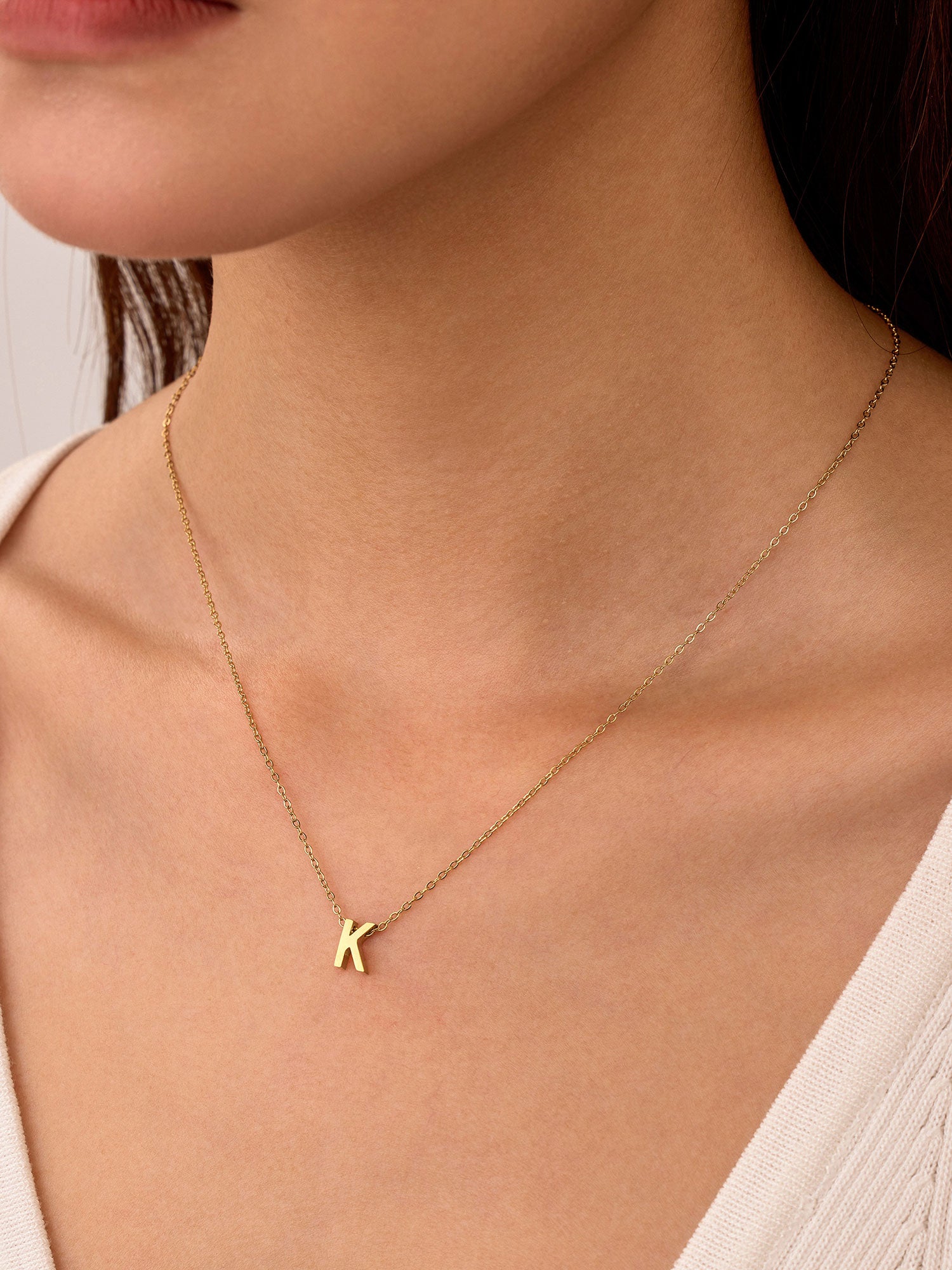 Colar Inicial K Dourado