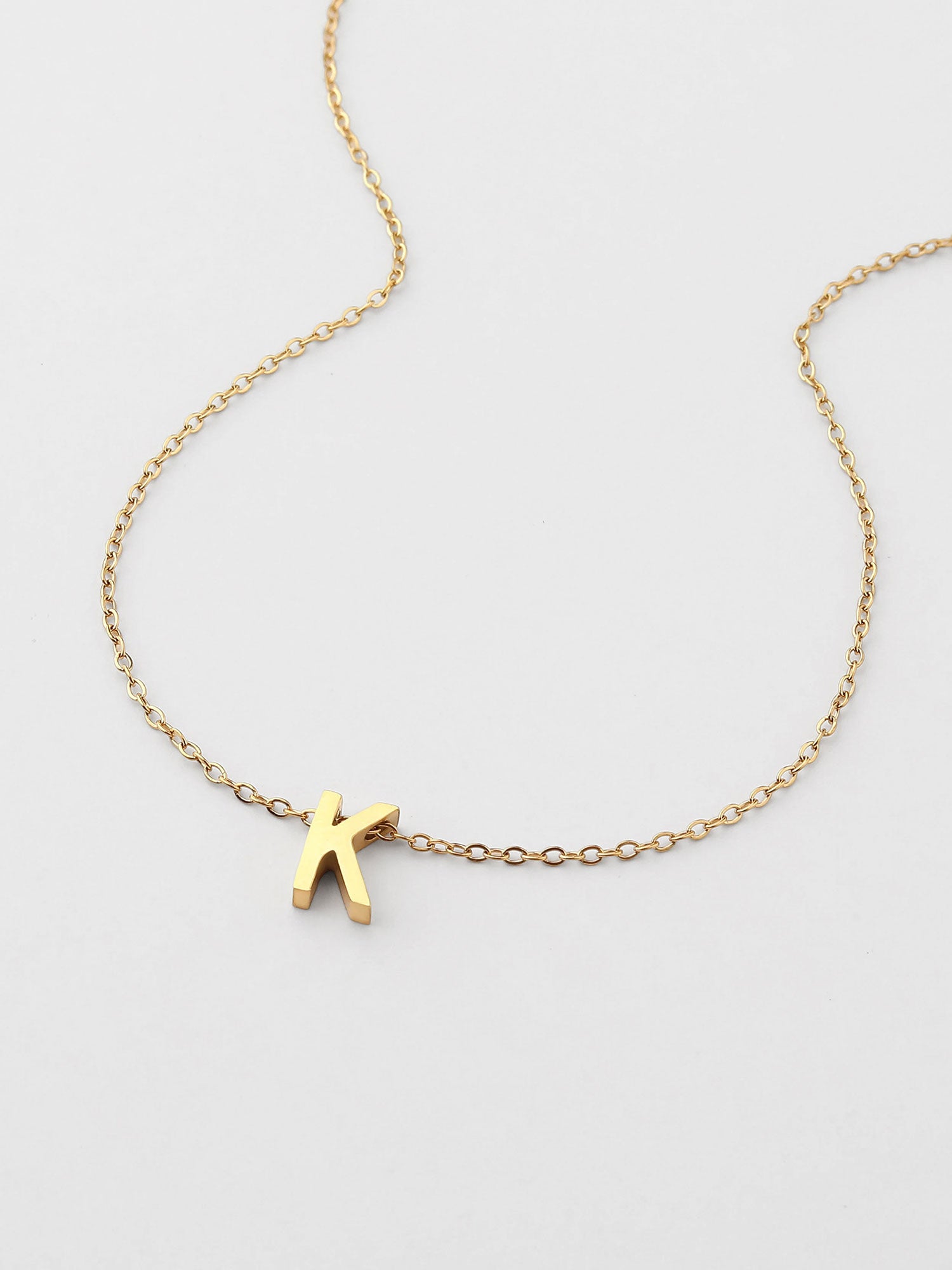 Colar Inicial K Dourado