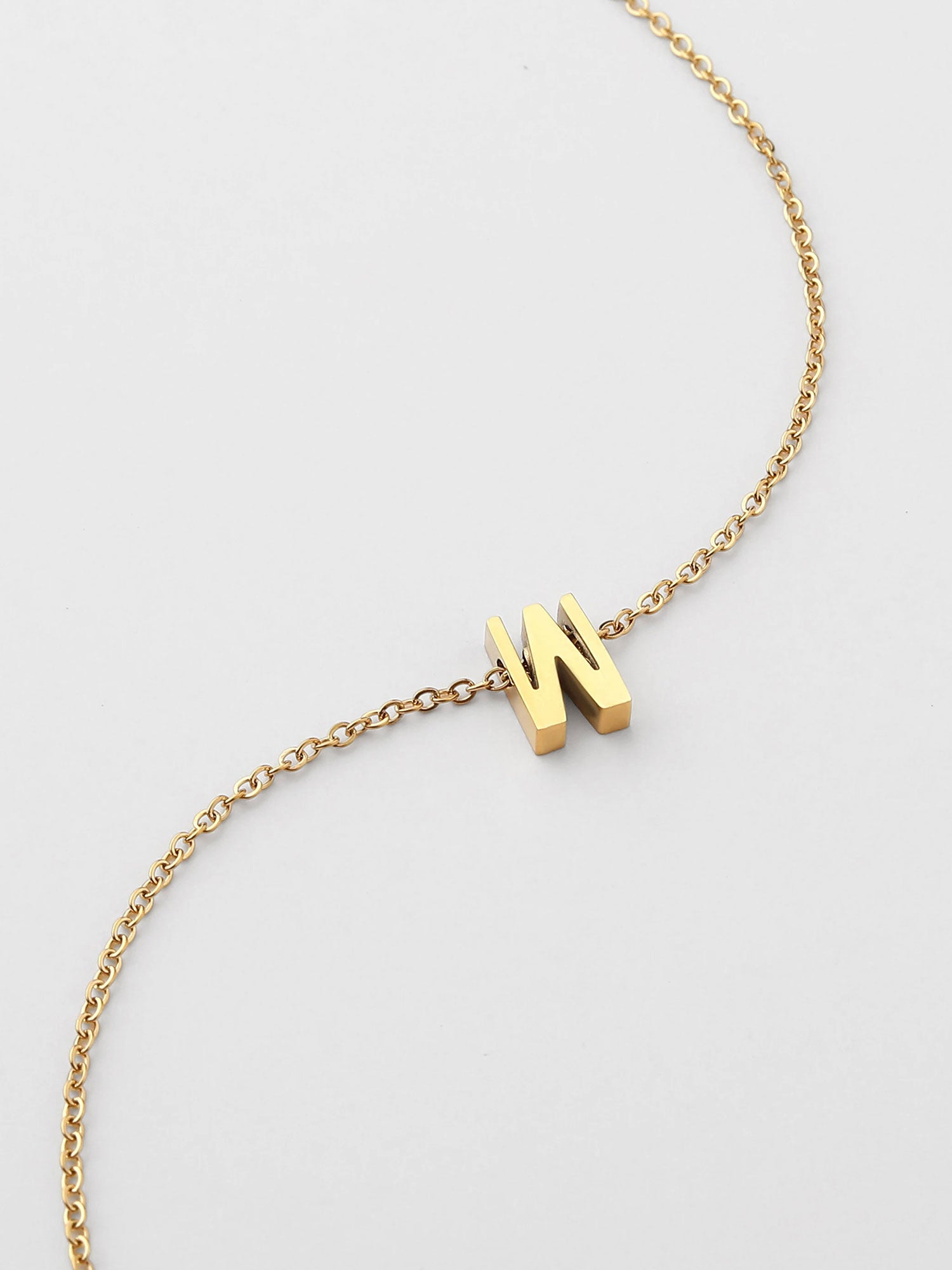 Colar Inicial W Dourado