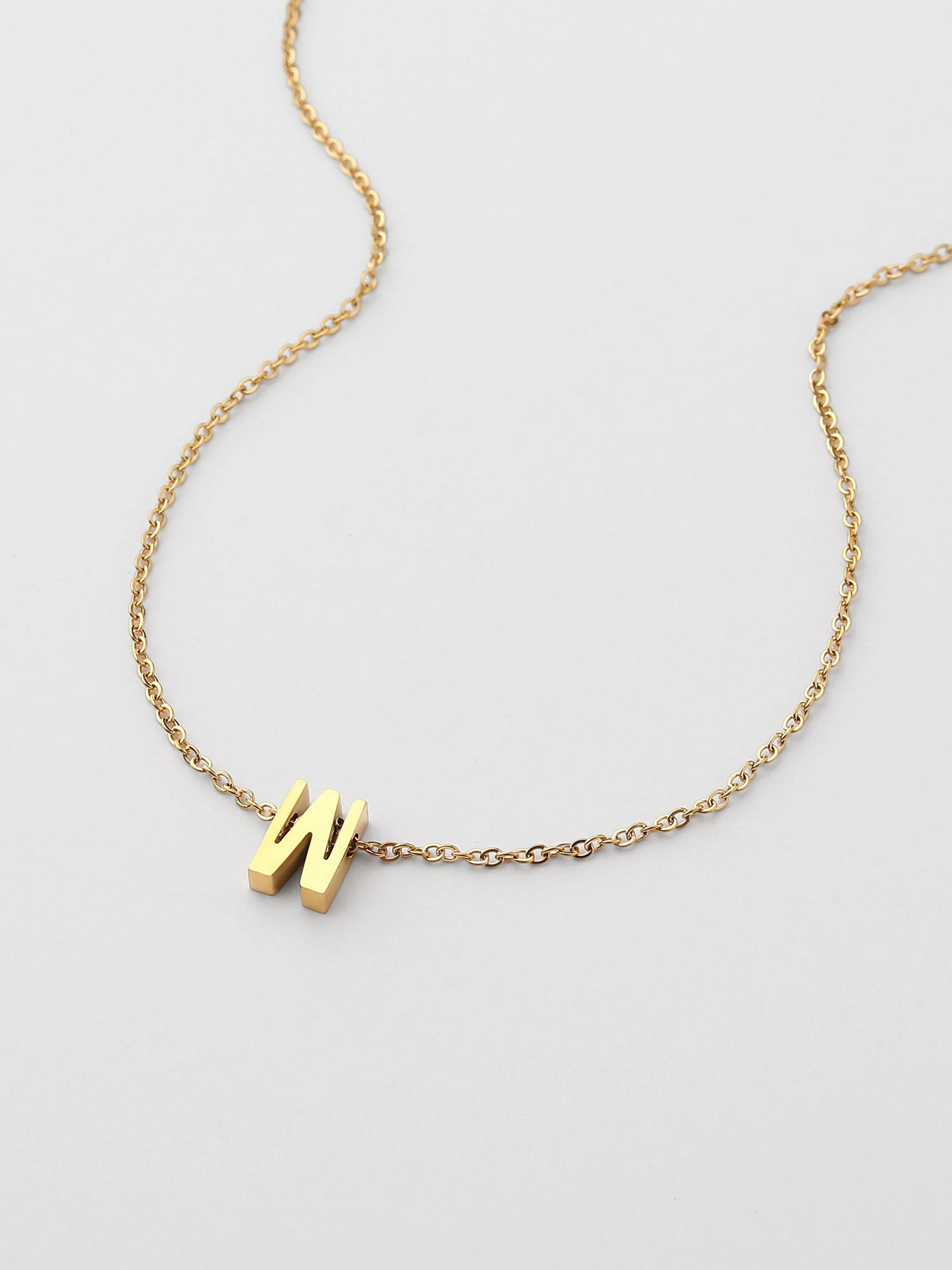 Colar Inicial W Dourado