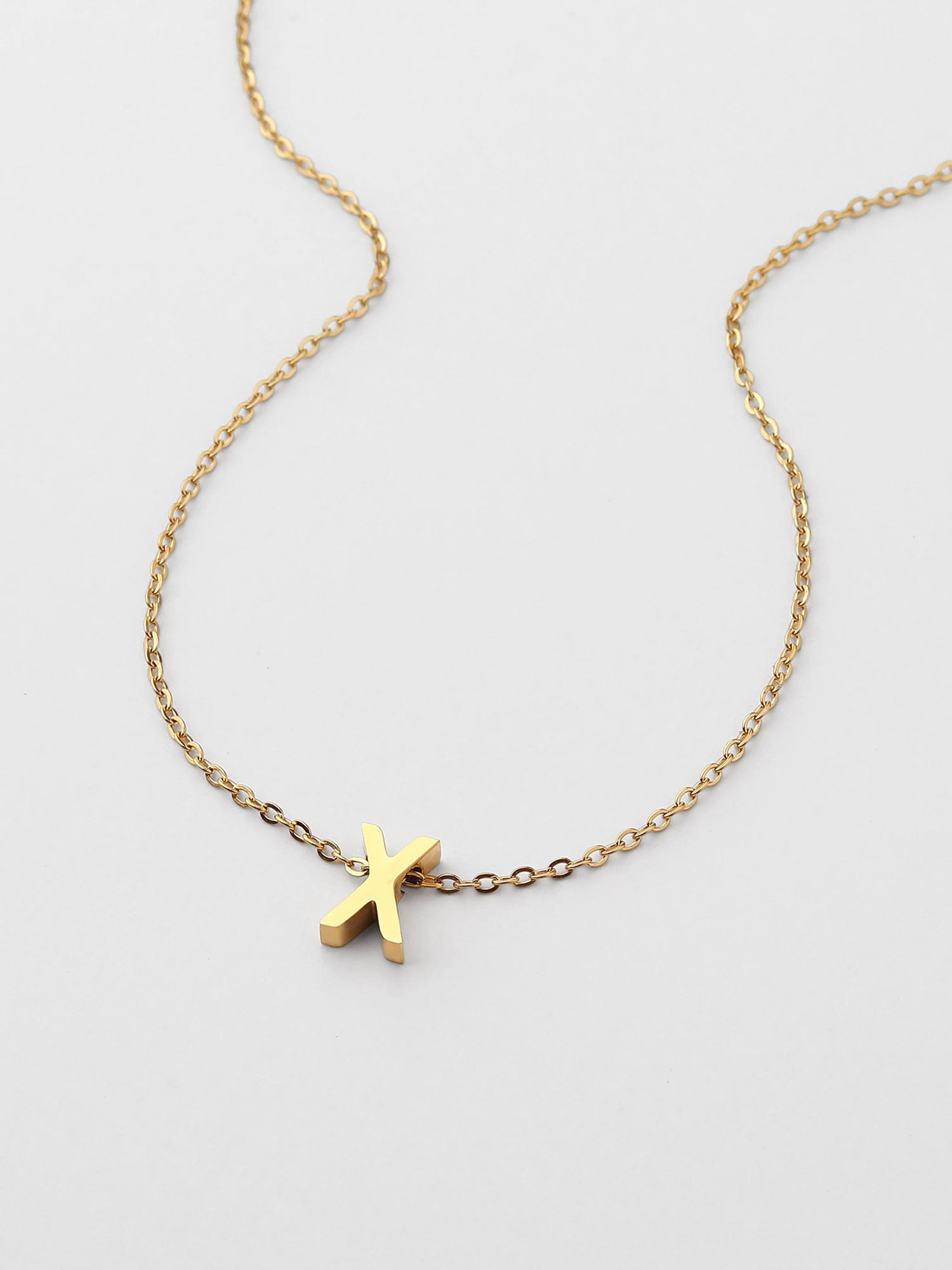 Colar Inicial X Dourado