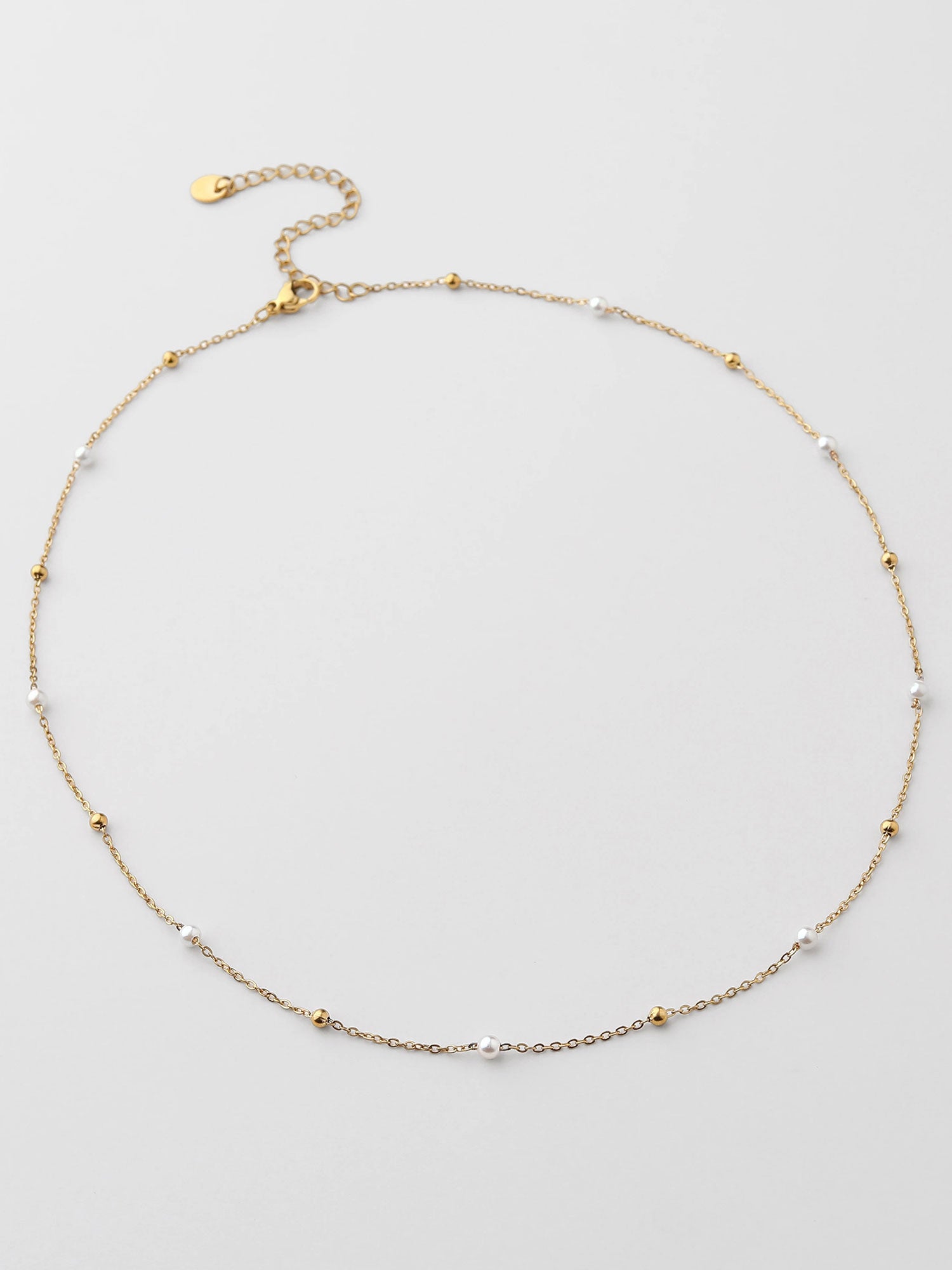Colar pérolas Dourado Fino