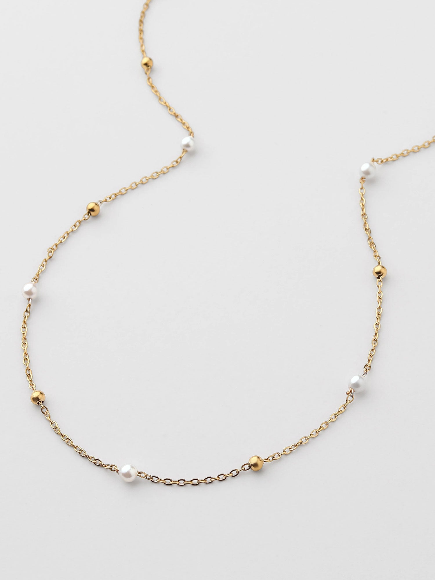 Colar pérolas Dourado Fino