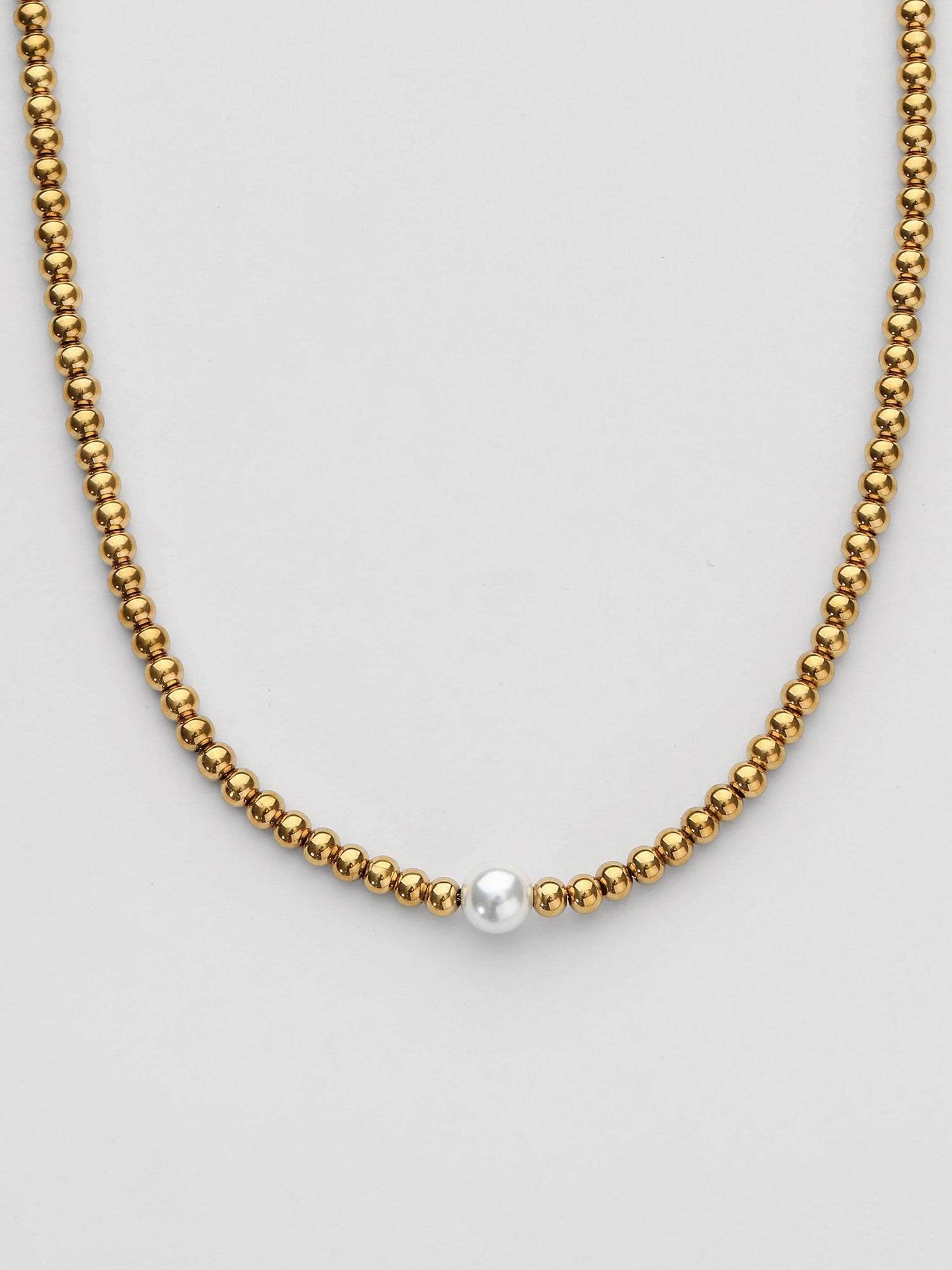 Colar Belora Pérola Dourado Intemporal