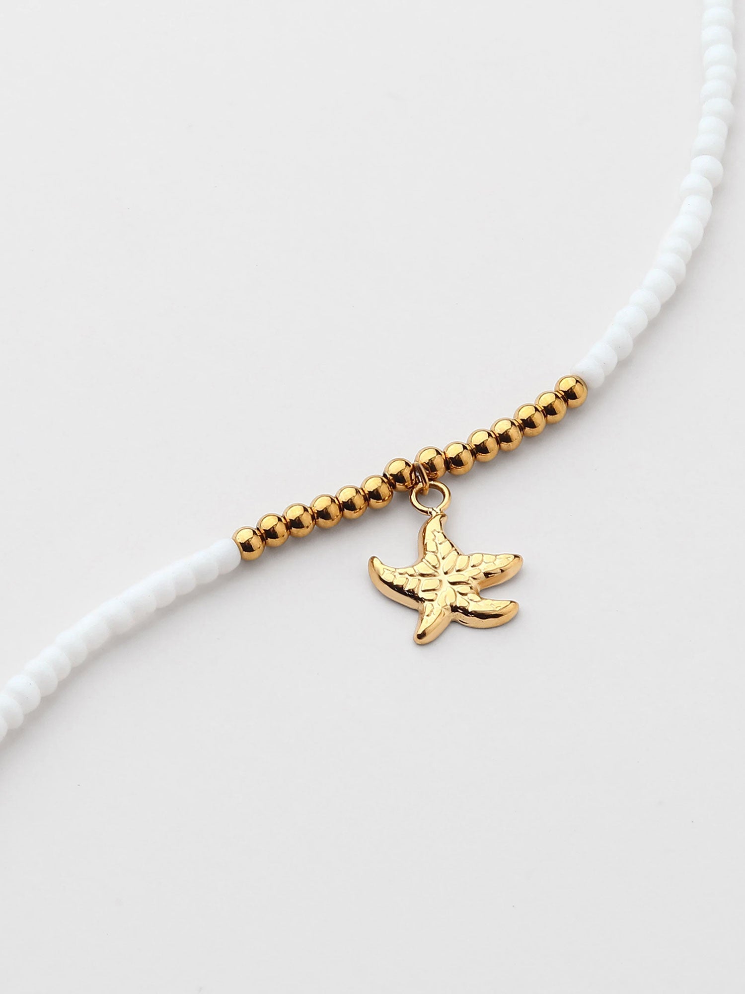 Colar de pérola Dourado estrela-do-mar