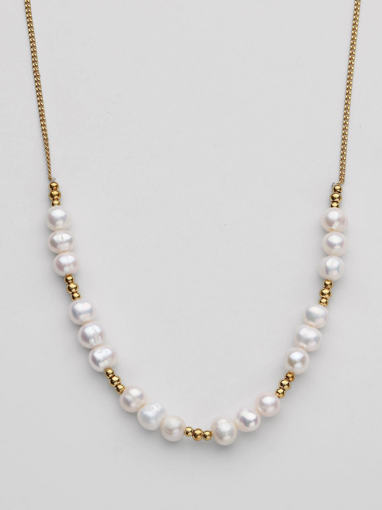 Colar Brinae Pérola Dourado Elegante