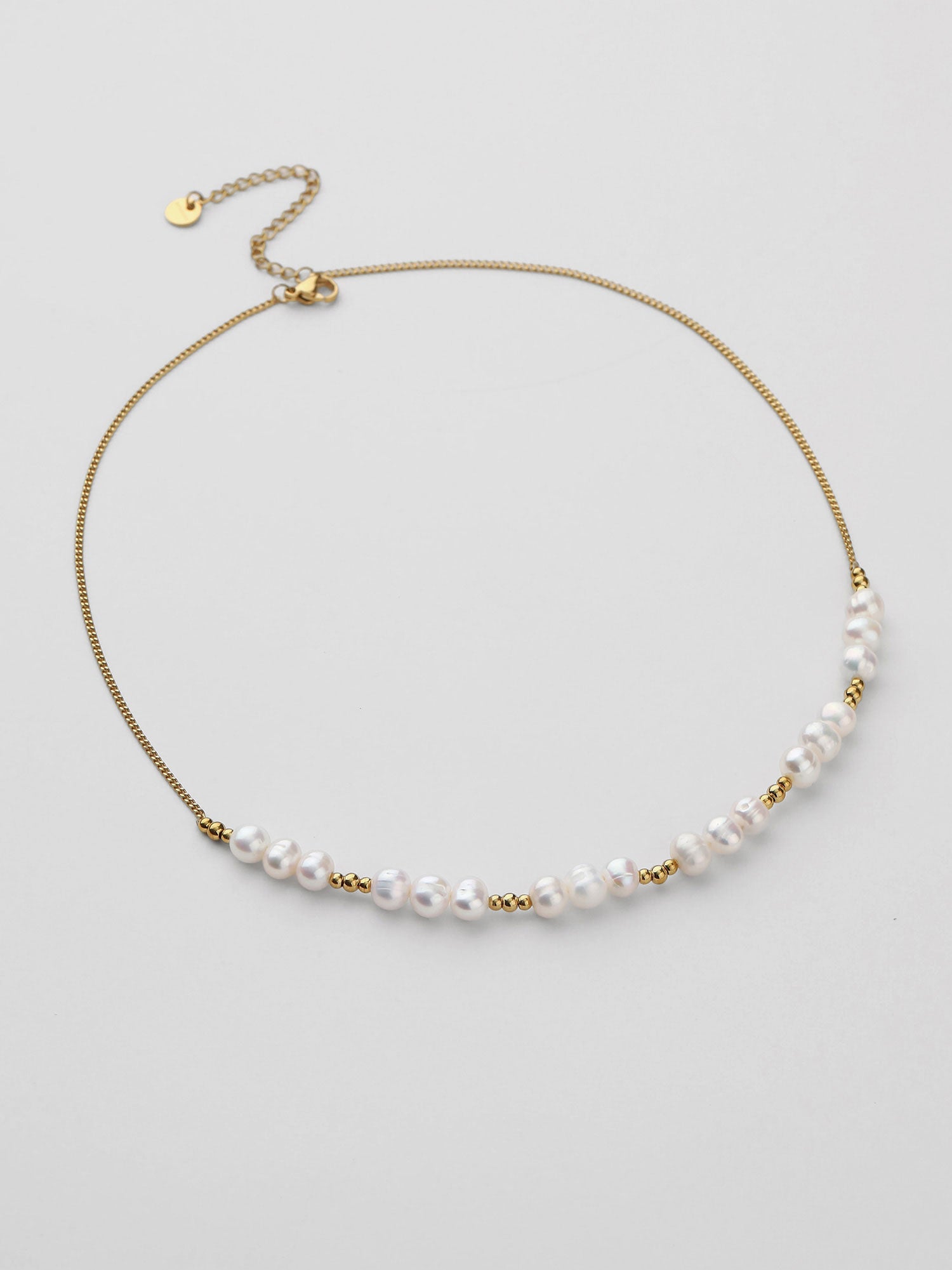 Colar Brinae Pérola Dourado Elegante