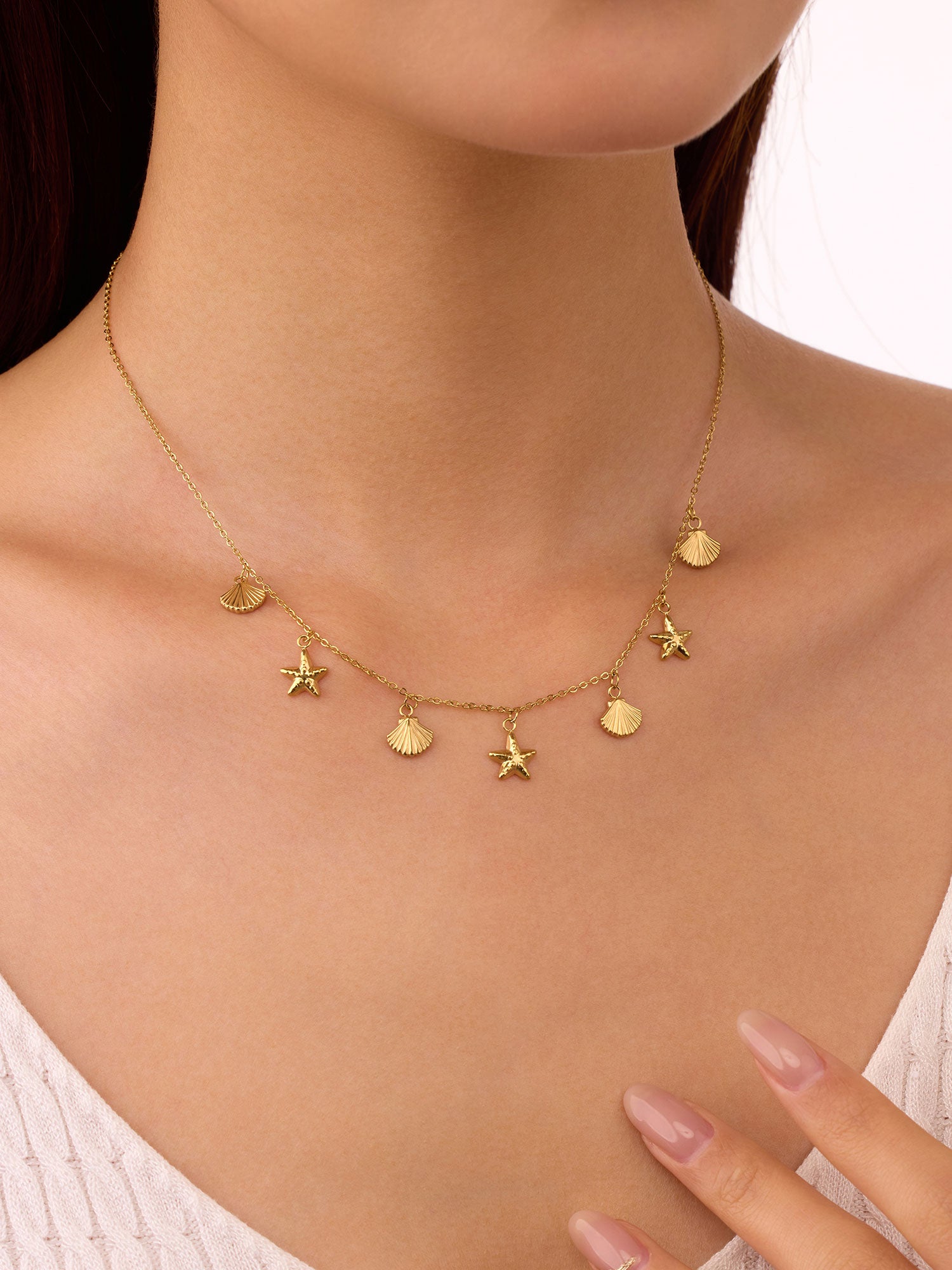 Colar figura praia Dourado