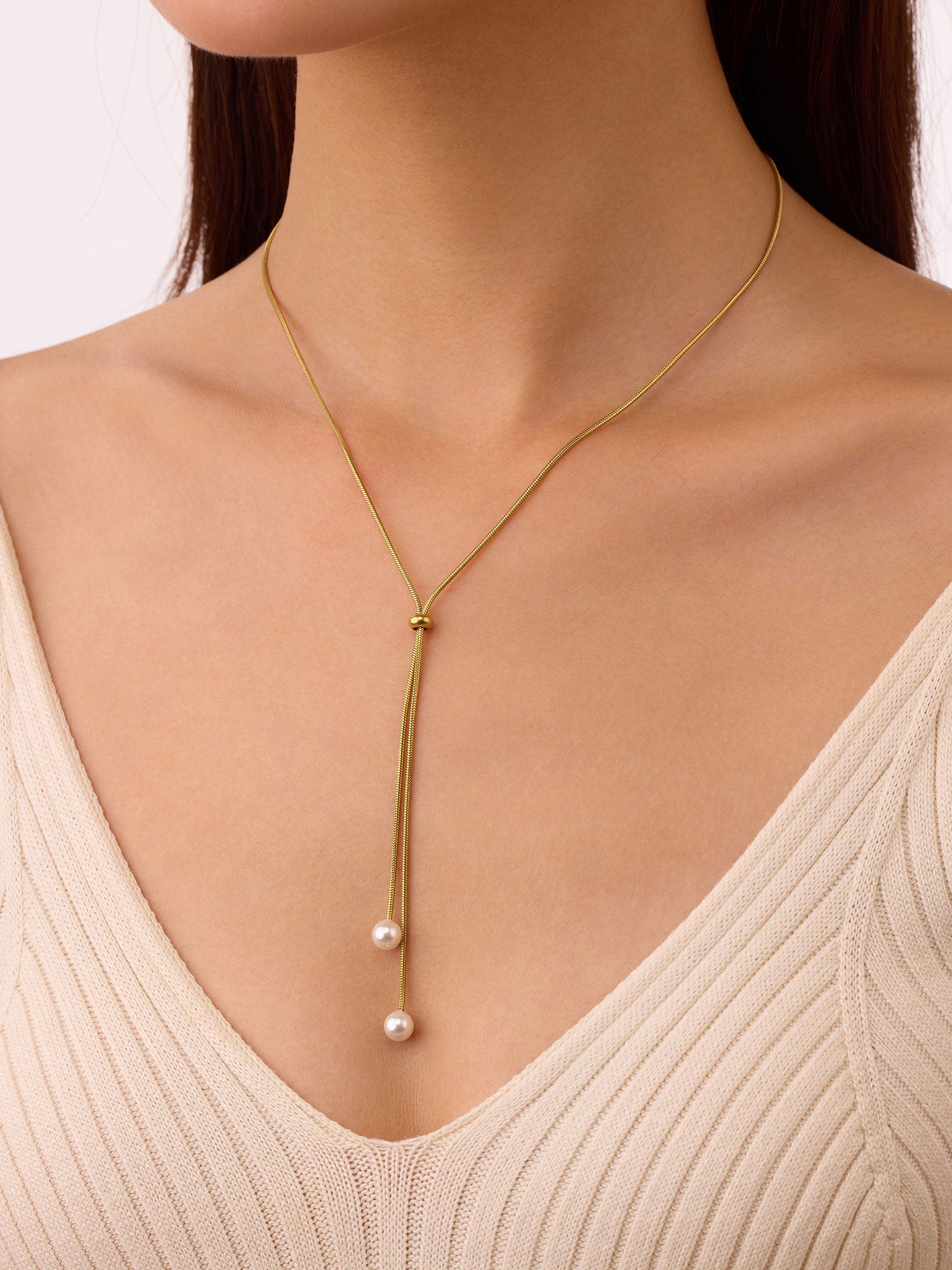 Colar modelo Y Dourado