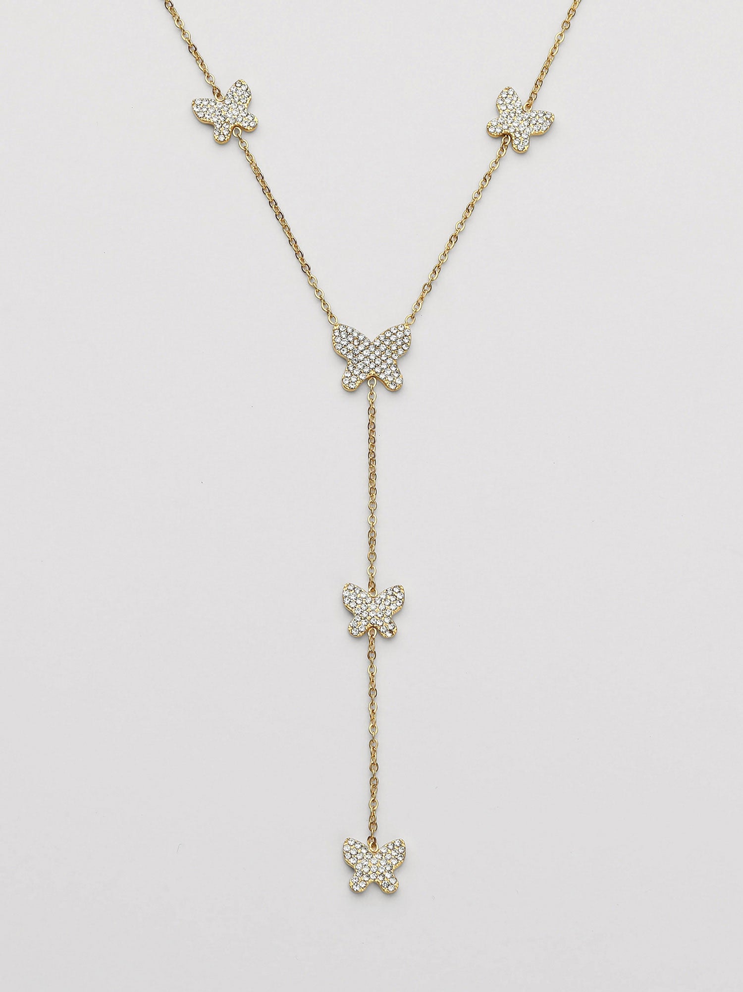 Colar Corae Mariposa Zircónia Dourado