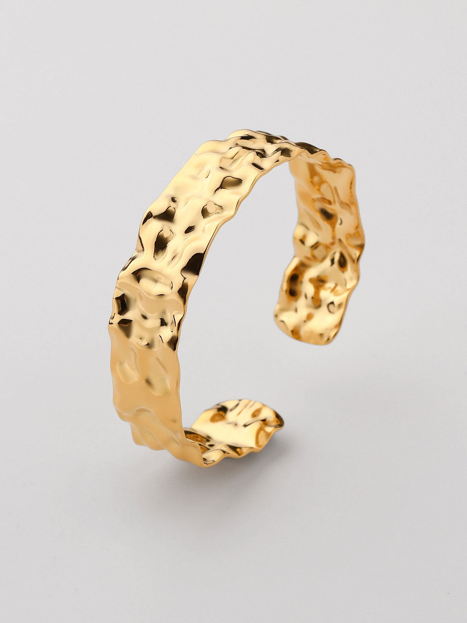 Bracelete largo aberto Dourado